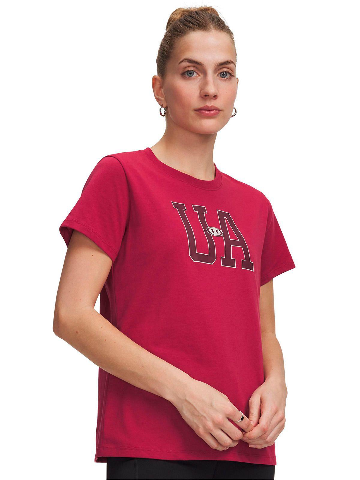 Polera Icon Fleece Graphic roja Mujer-0