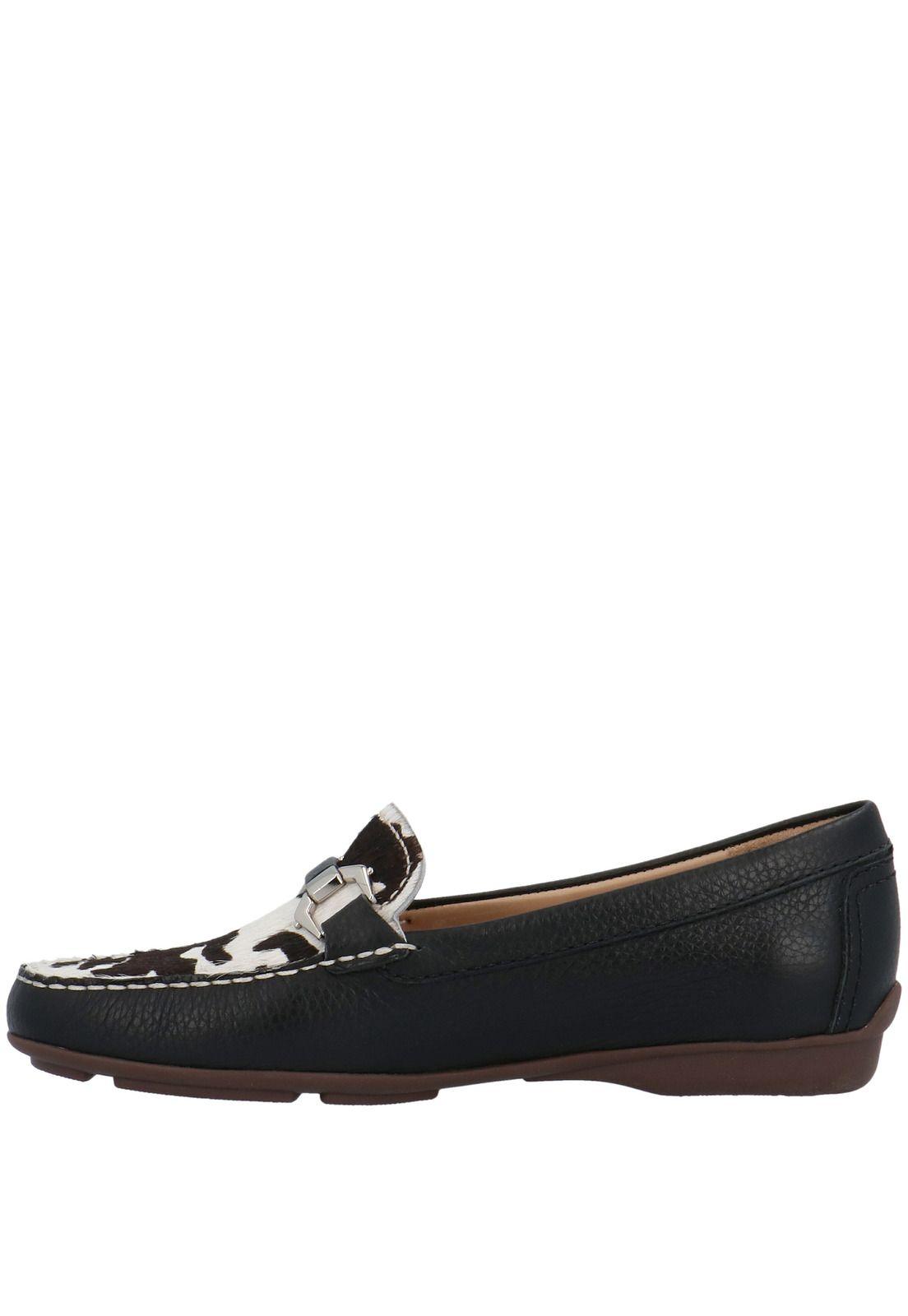 Mocasin Cuero Mujer Murano Negro-0