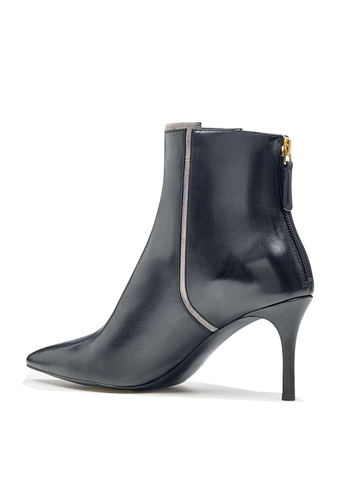 Botín Cuero Monsoon Negro Mujer-4