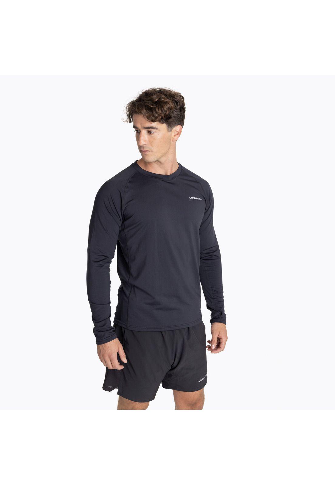 Polera Primera Capa Hombre Top Negro-0