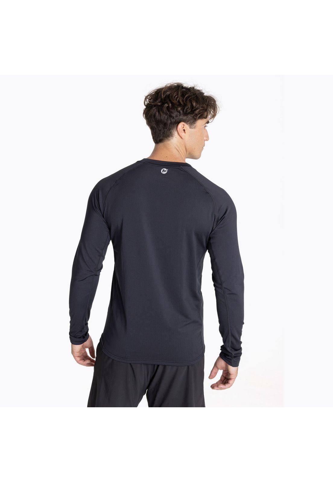 Polera Primera Capa Hombre Top Negro-1