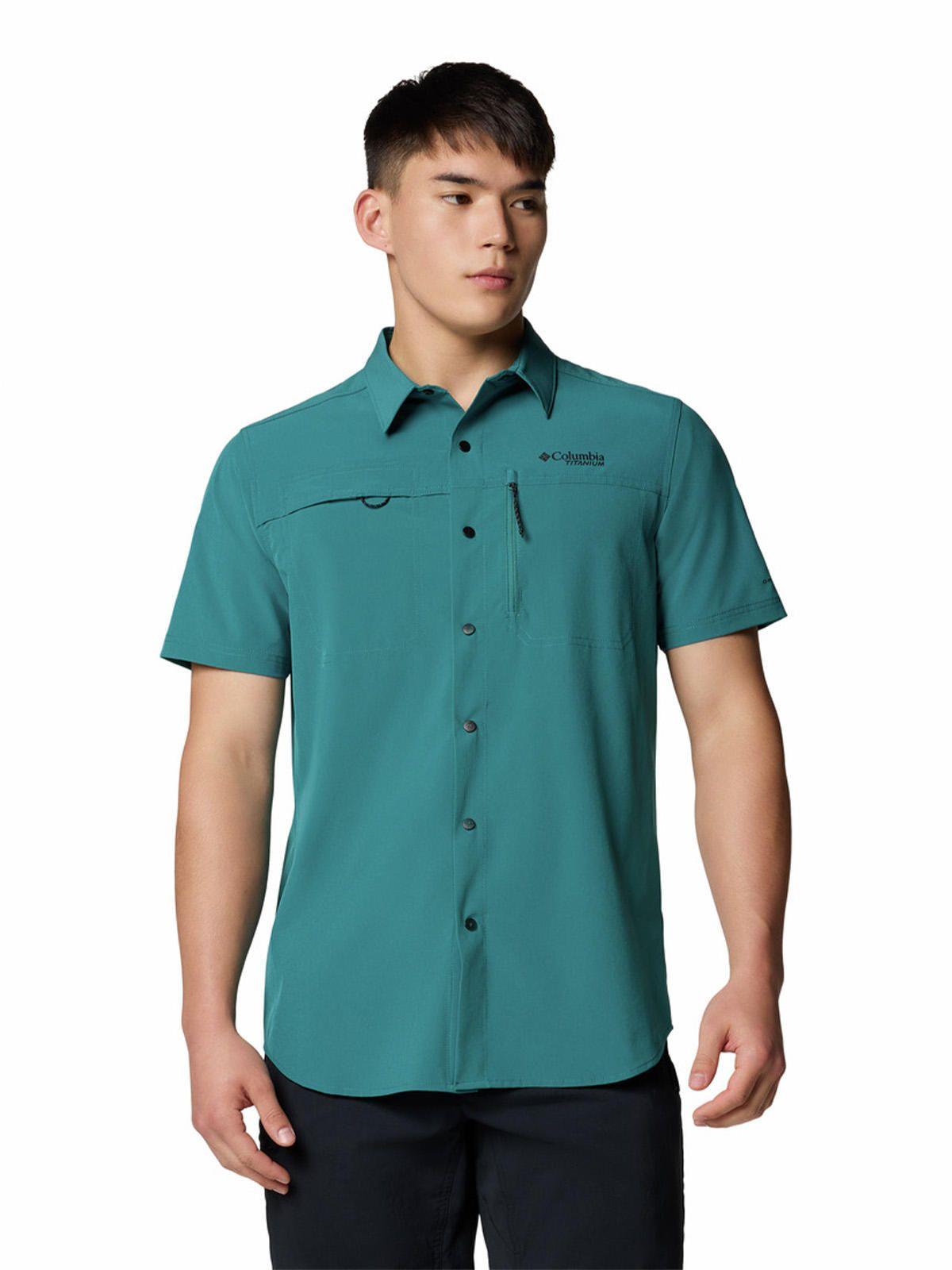 Camisa M/C Hombre Summit Valley Woven Azul-0