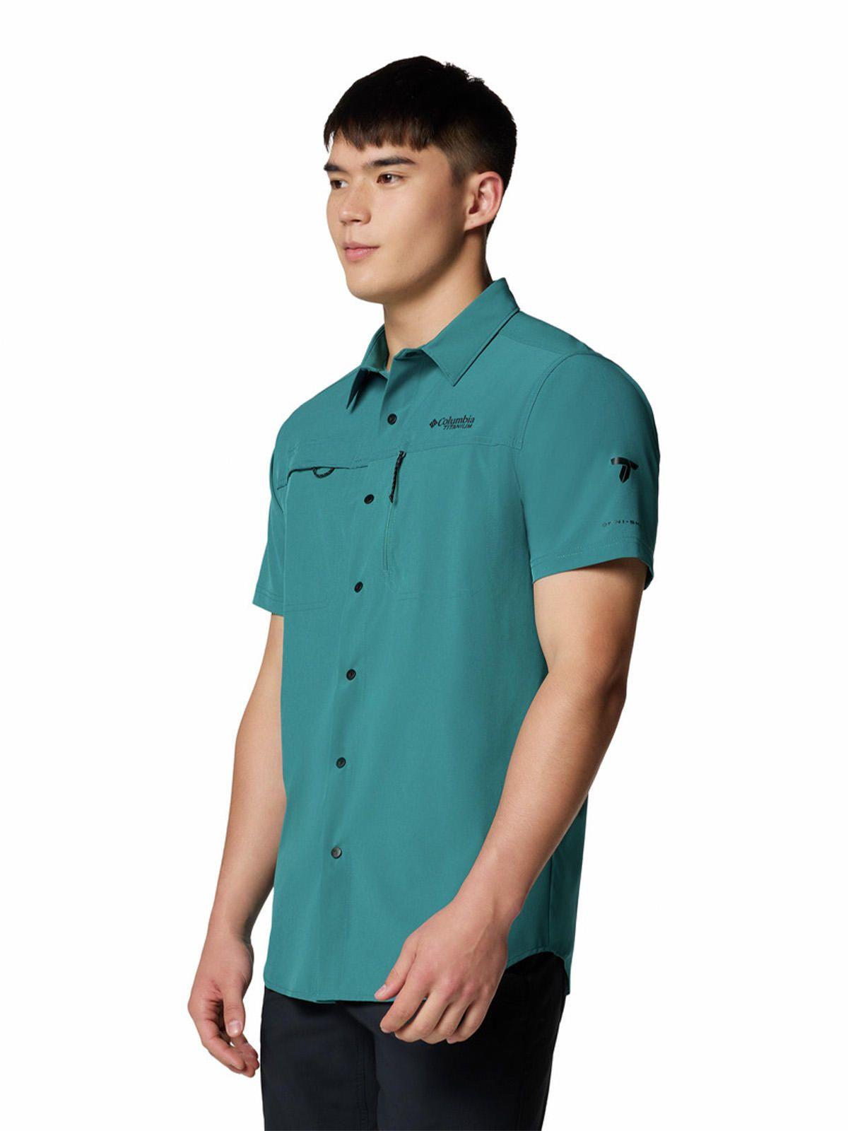 Camisa M/C Hombre Summit Valley Woven Azul-1