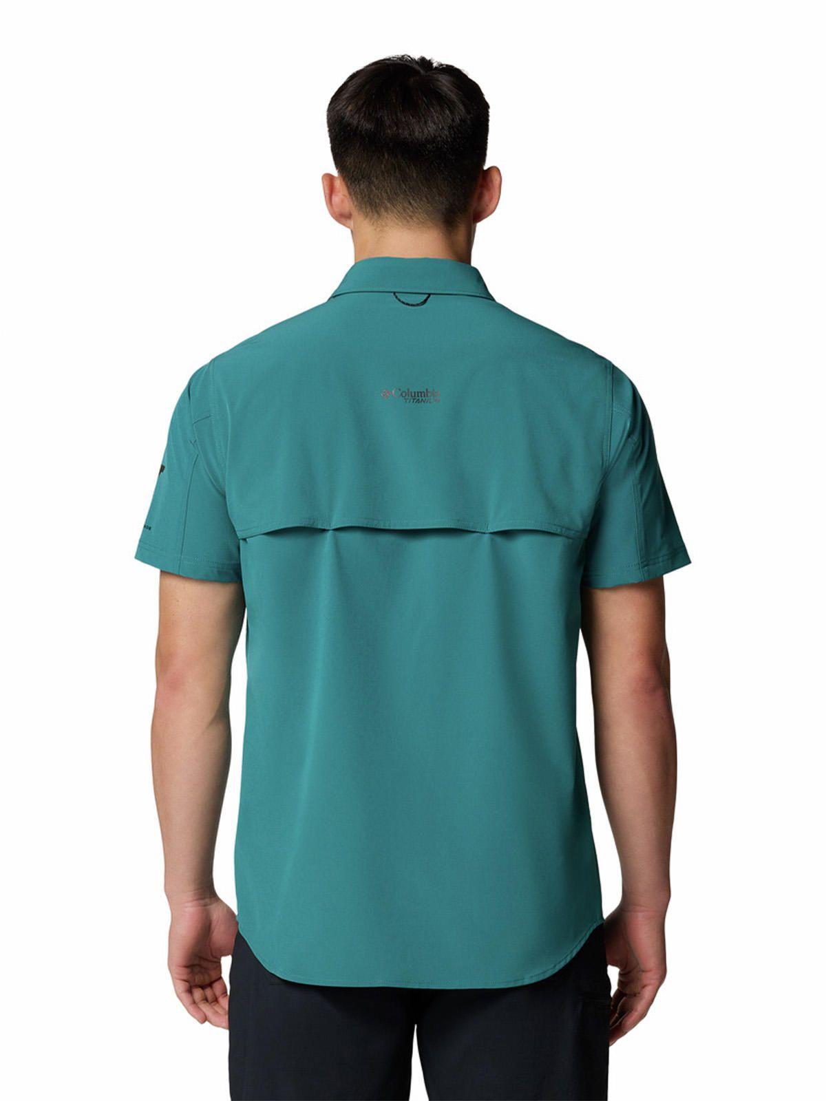 Camisa M/C Hombre Summit Valley Woven Azul-4