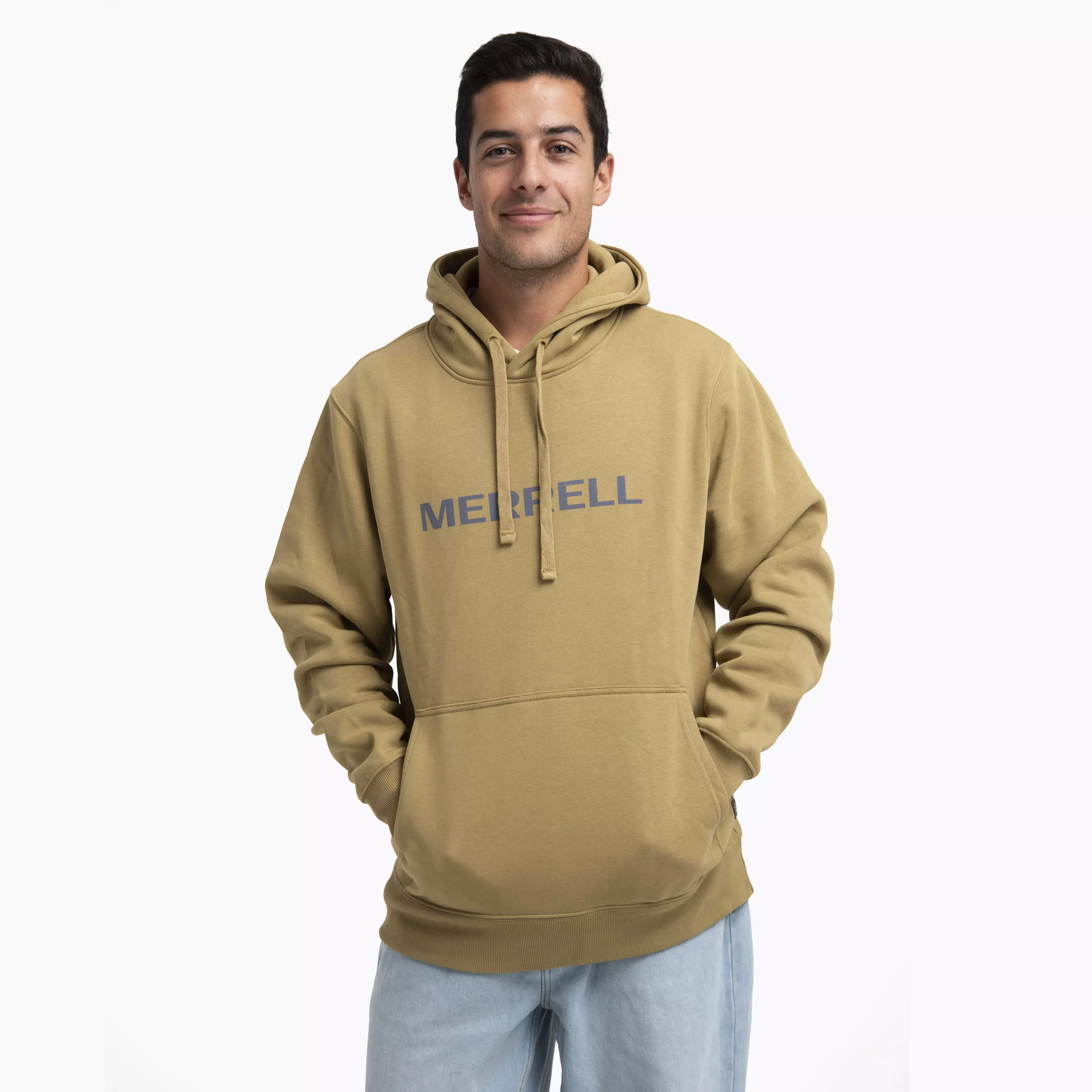 Polerón Hombre Logo Hoodie Mostaza-0