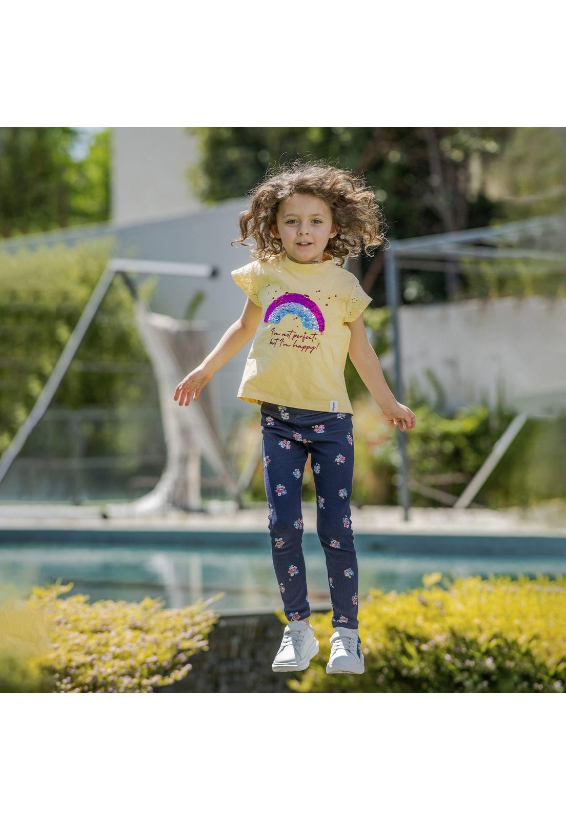 Polera M/C Niña Rainbow Crudo-2