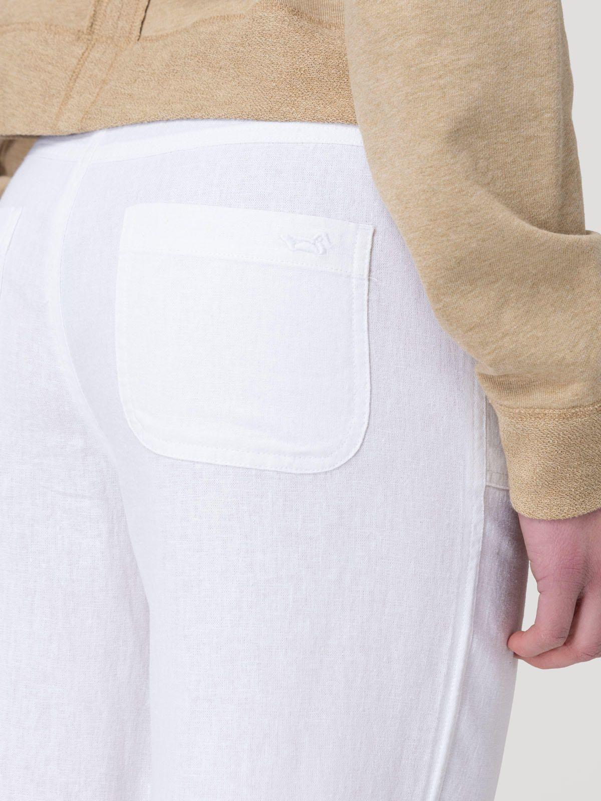 Pantalón Lino Orgánico Mujer Maloys Blanco-7