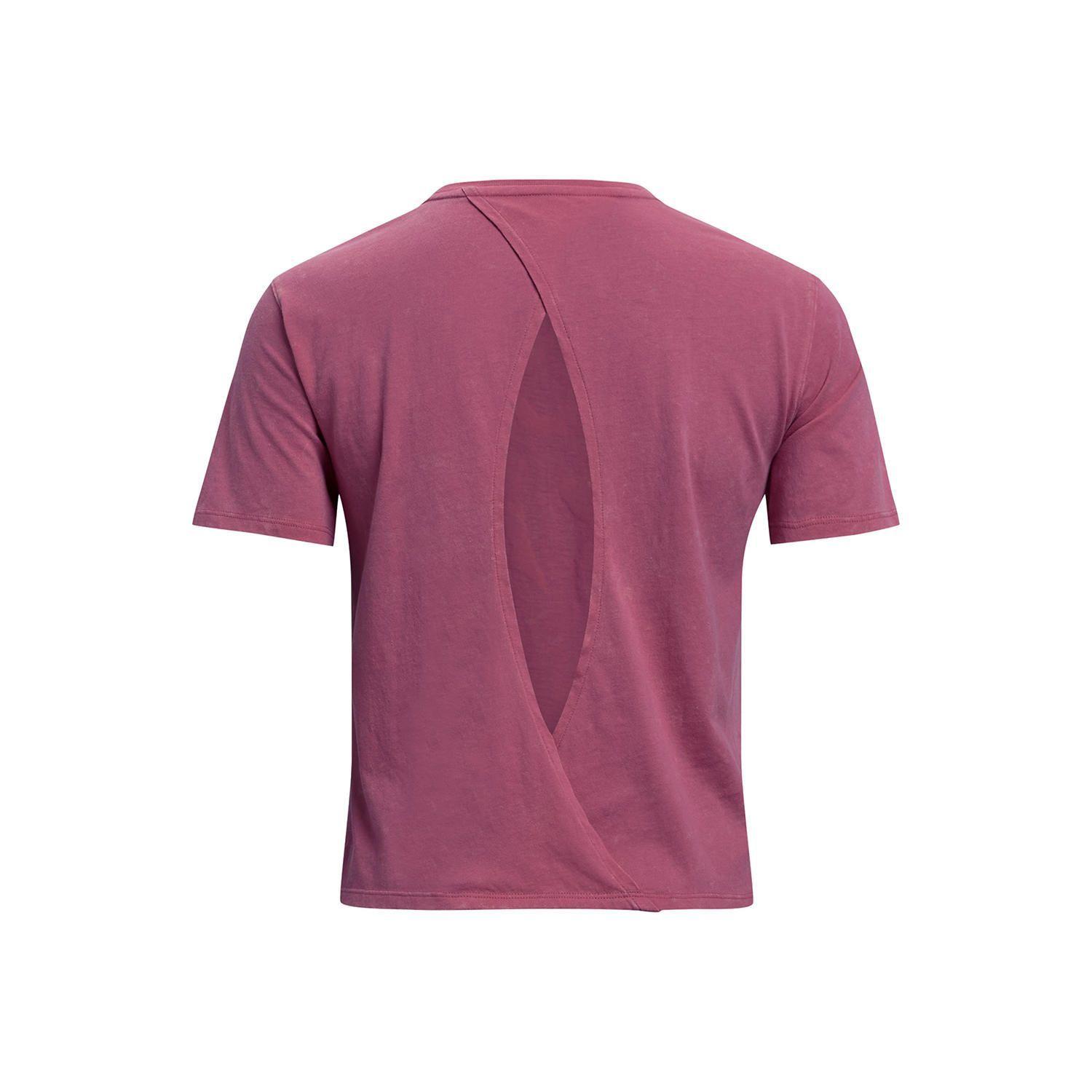 Polera UA Run Anywhere para mujer Rosado-1