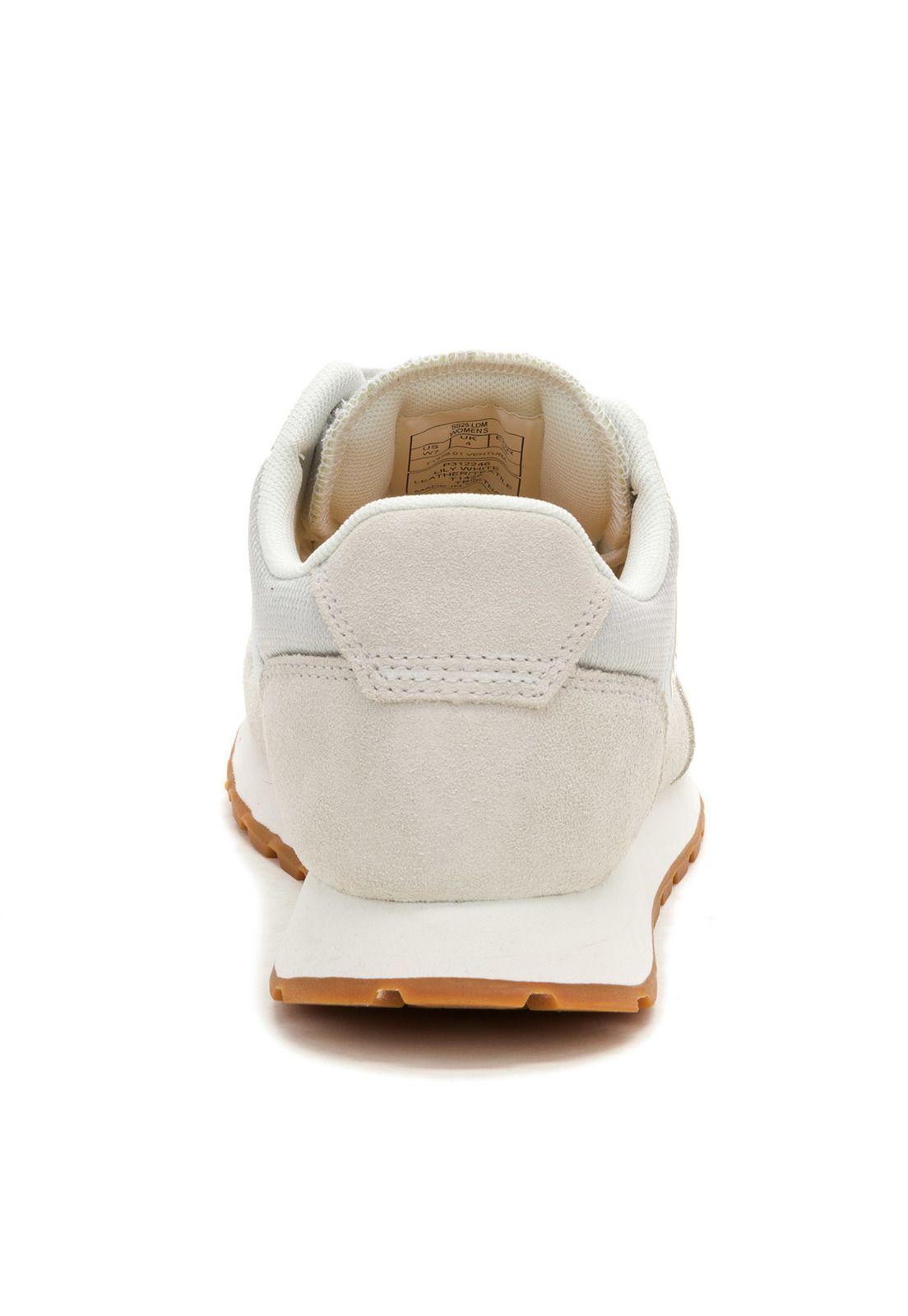 Zapatilla Cuero Mujer Ventura Crema-5
