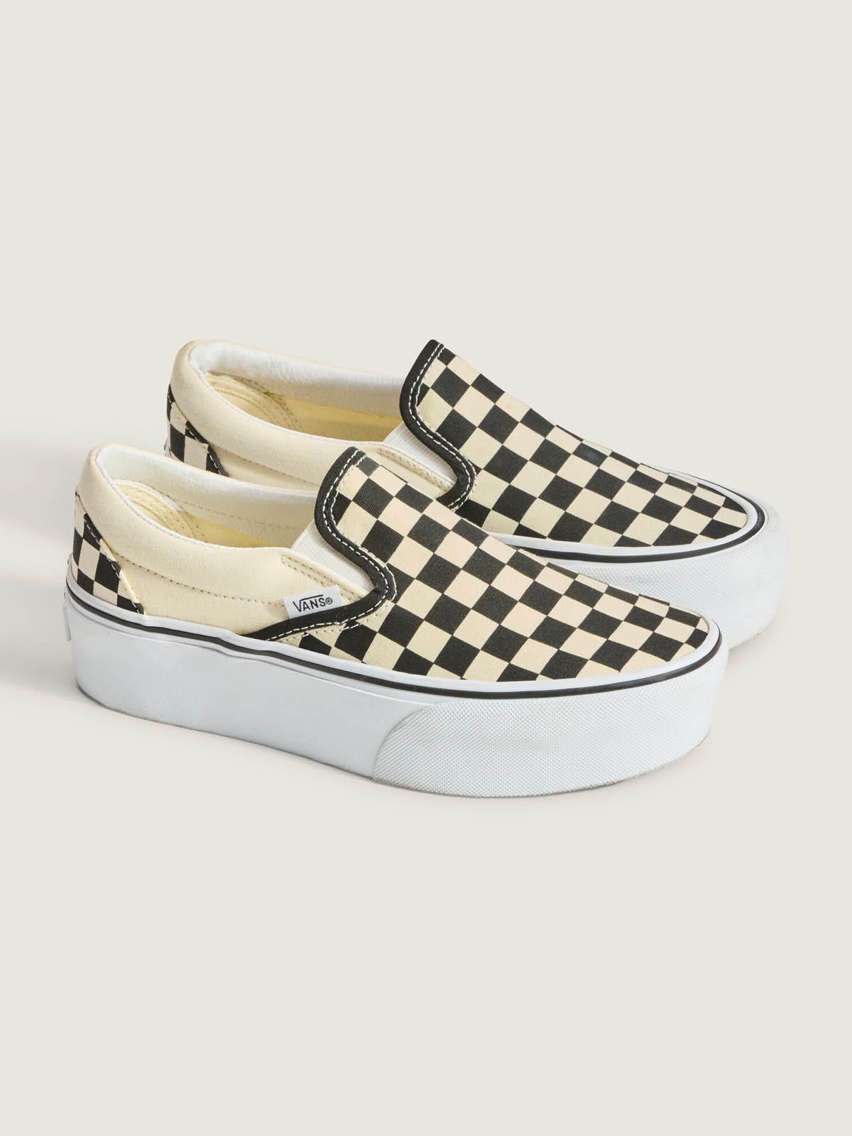 Zapatilla Unisex Slip-On Stackform Checker Black-1