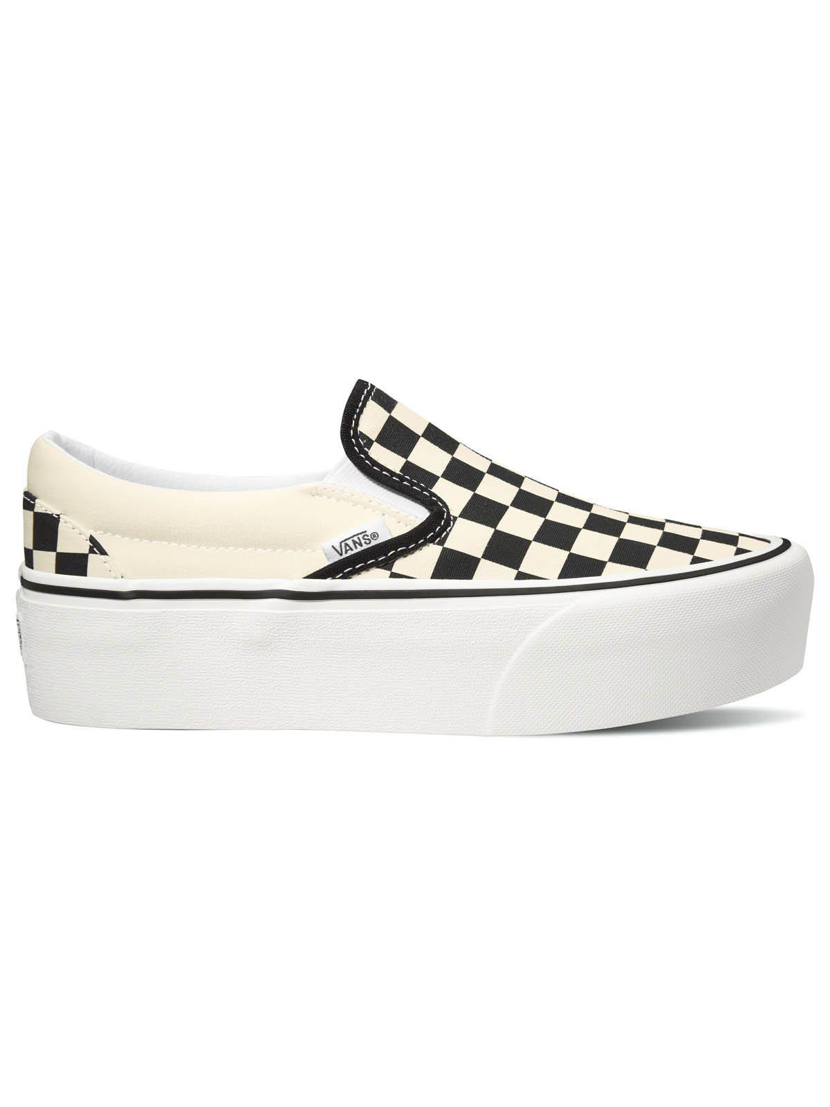 Zapatilla Unisex Slip-On Stackform Checker Black-0