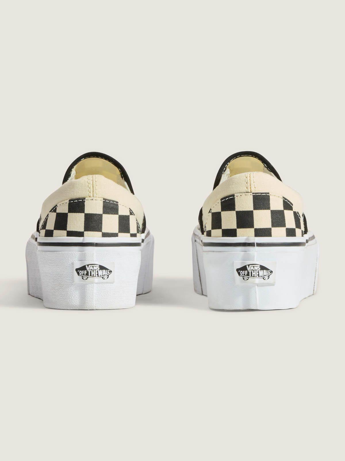 Zapatilla Unisex Slip-On Stackform Checker Black-5