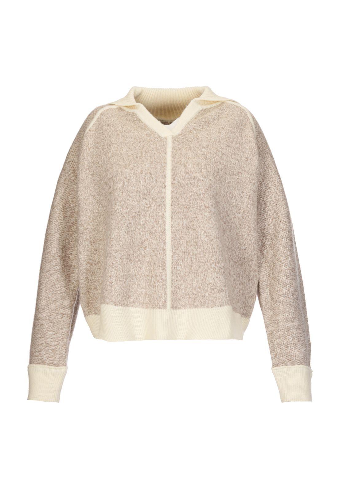 Polerón Mujer Blend Crema-0