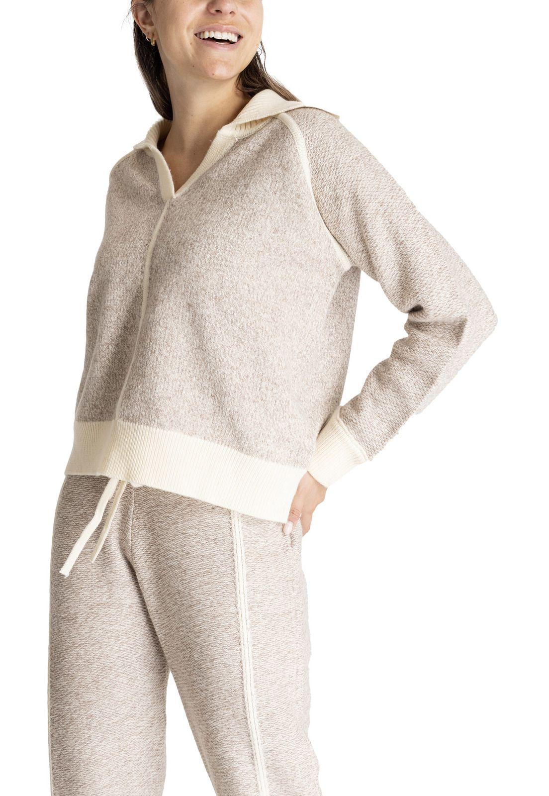 Polerón Mujer Blend Crema-4