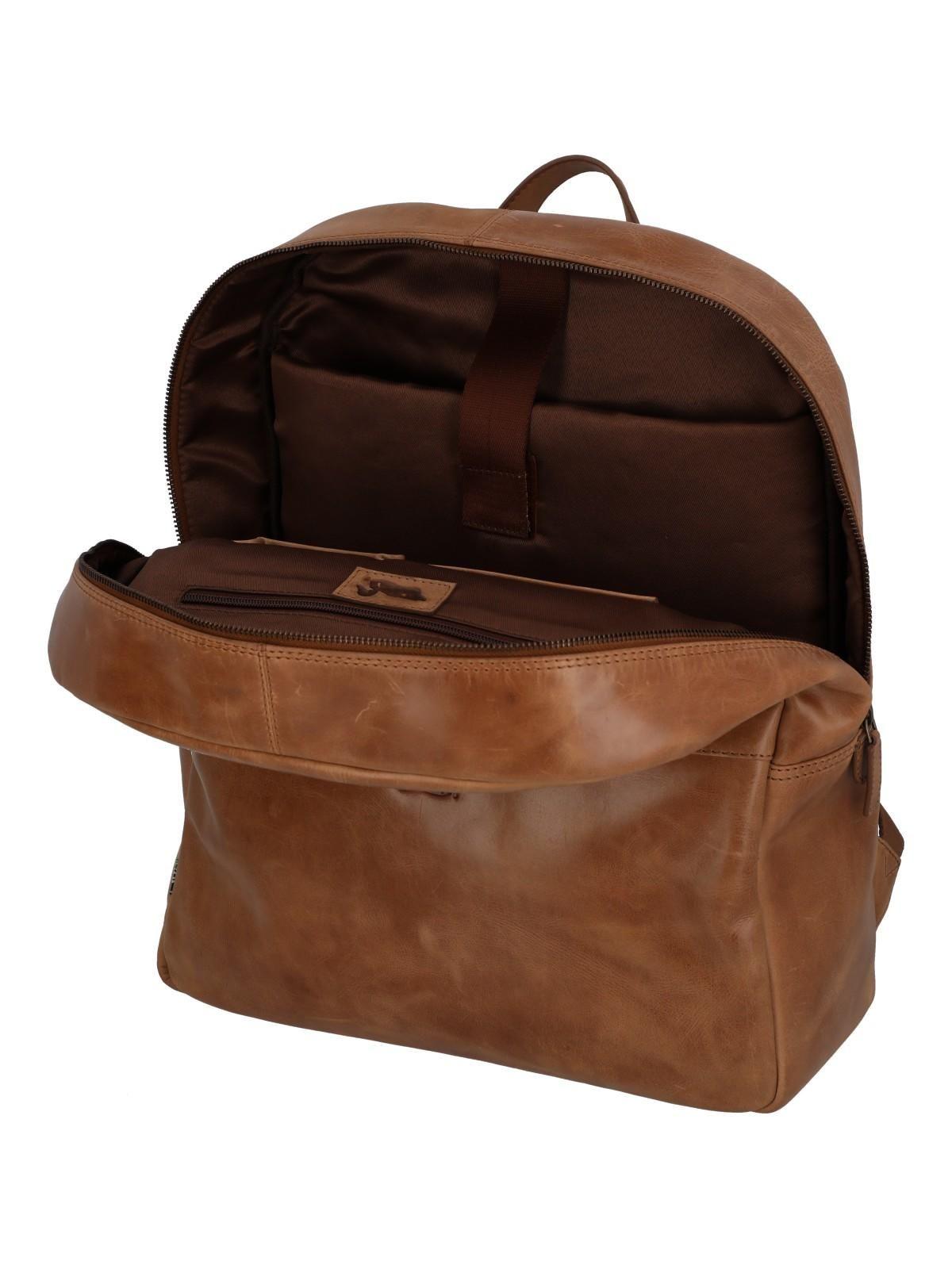 Mochila Cuero Unisex Fd Gasly Back Café-4