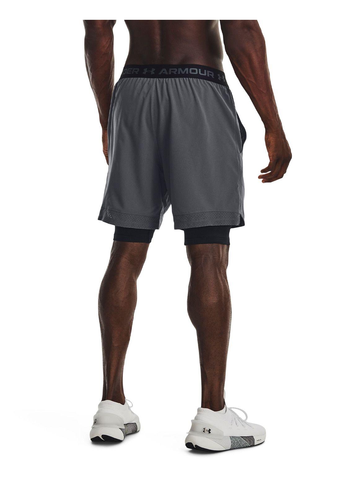 Shorts 2 en 1 UA Vanish para hombre Gris-4