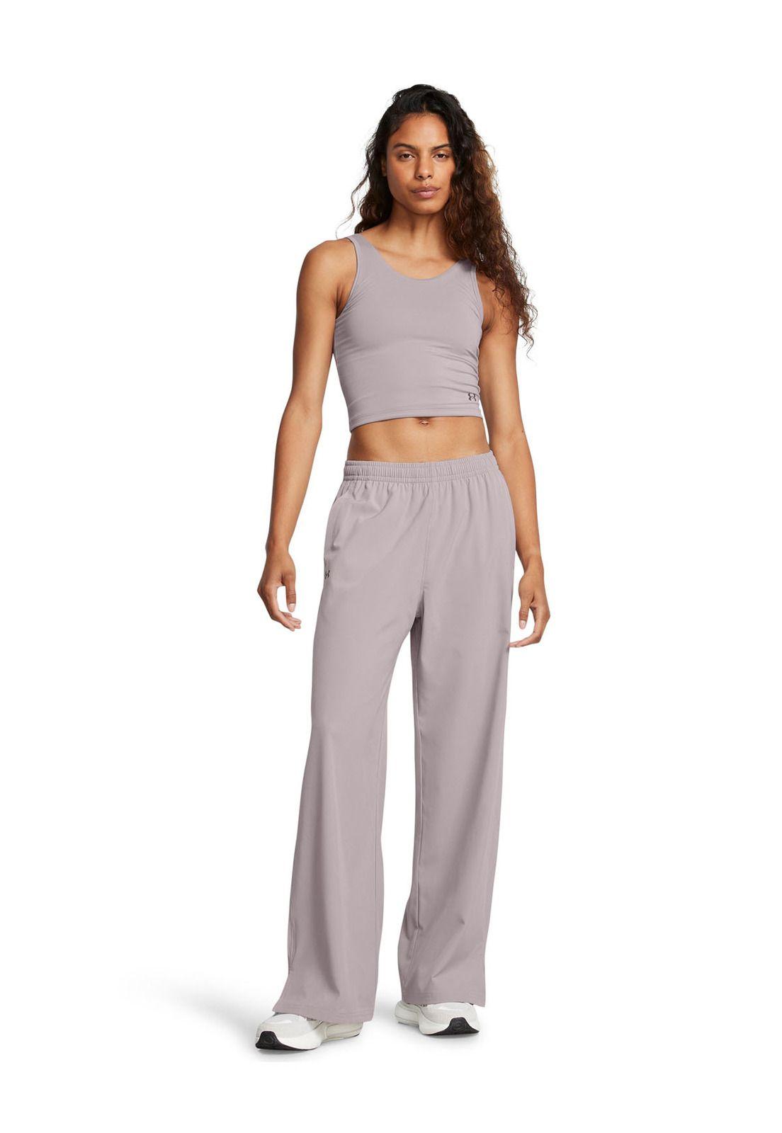 Pantalones anchos UA Rival para mujer Gris-5