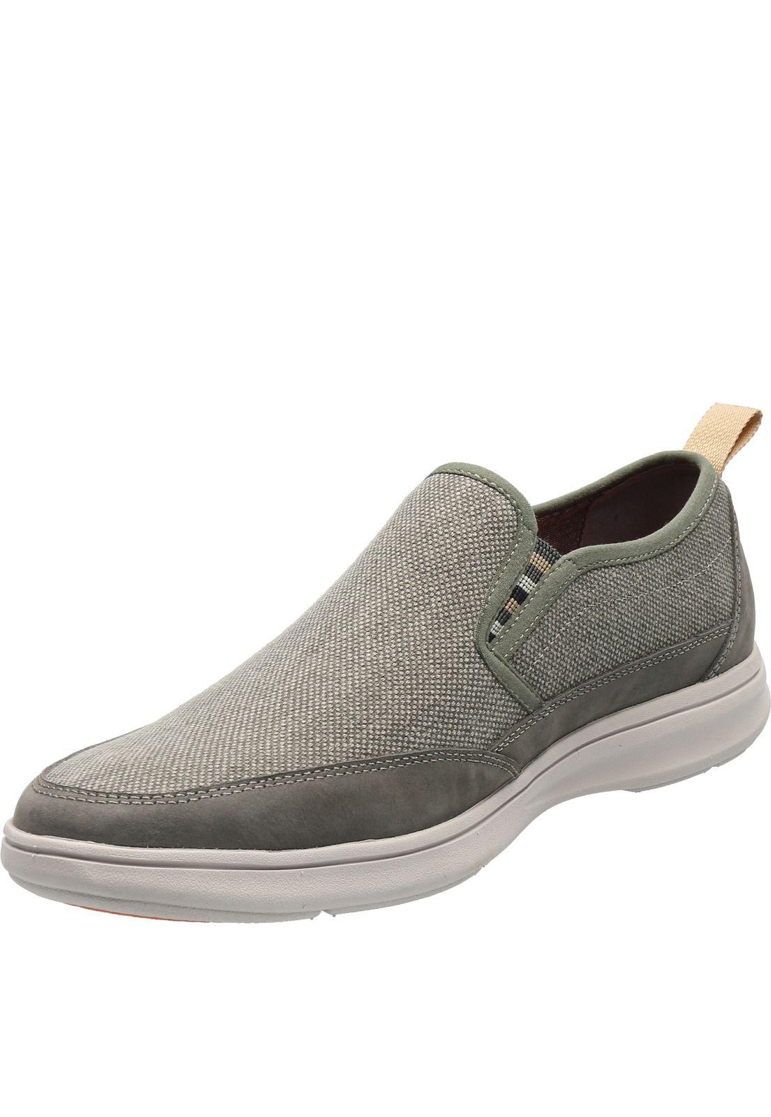 Zapatilla Cuero Hombre Harbor Gris-3