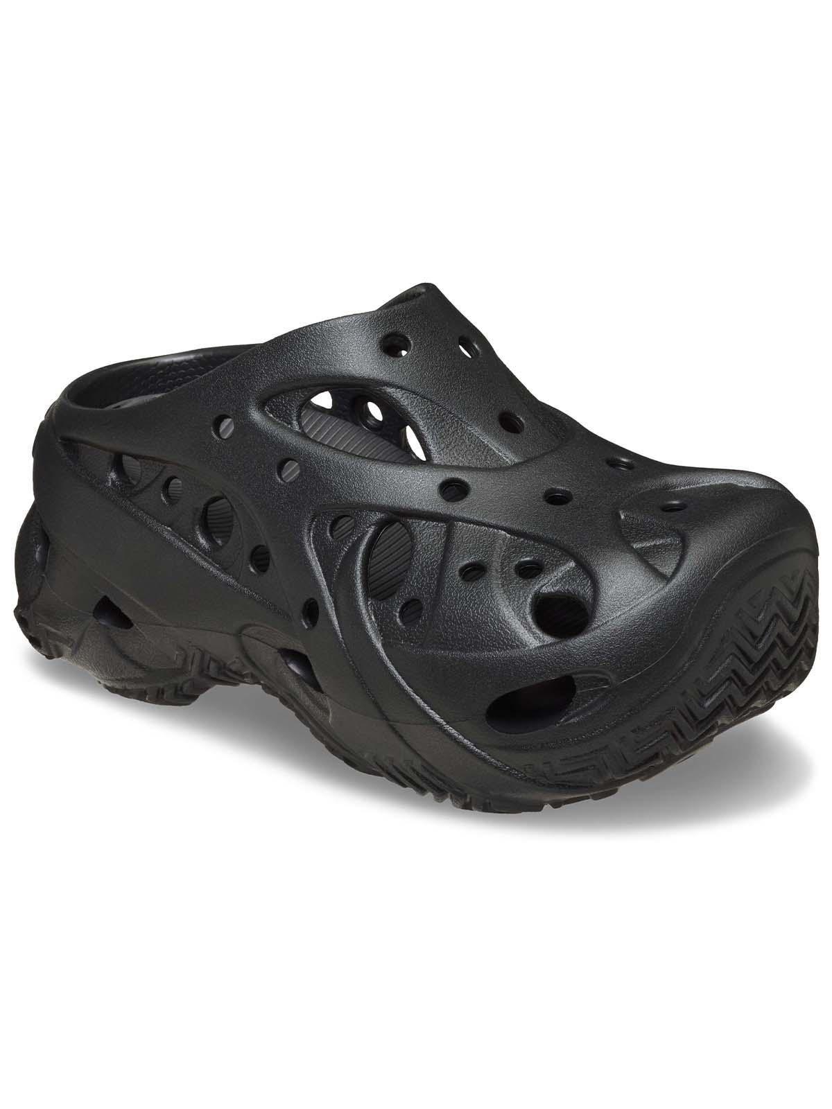Zueco Crocs Mujer Caged Clog Plataforma Negro-7