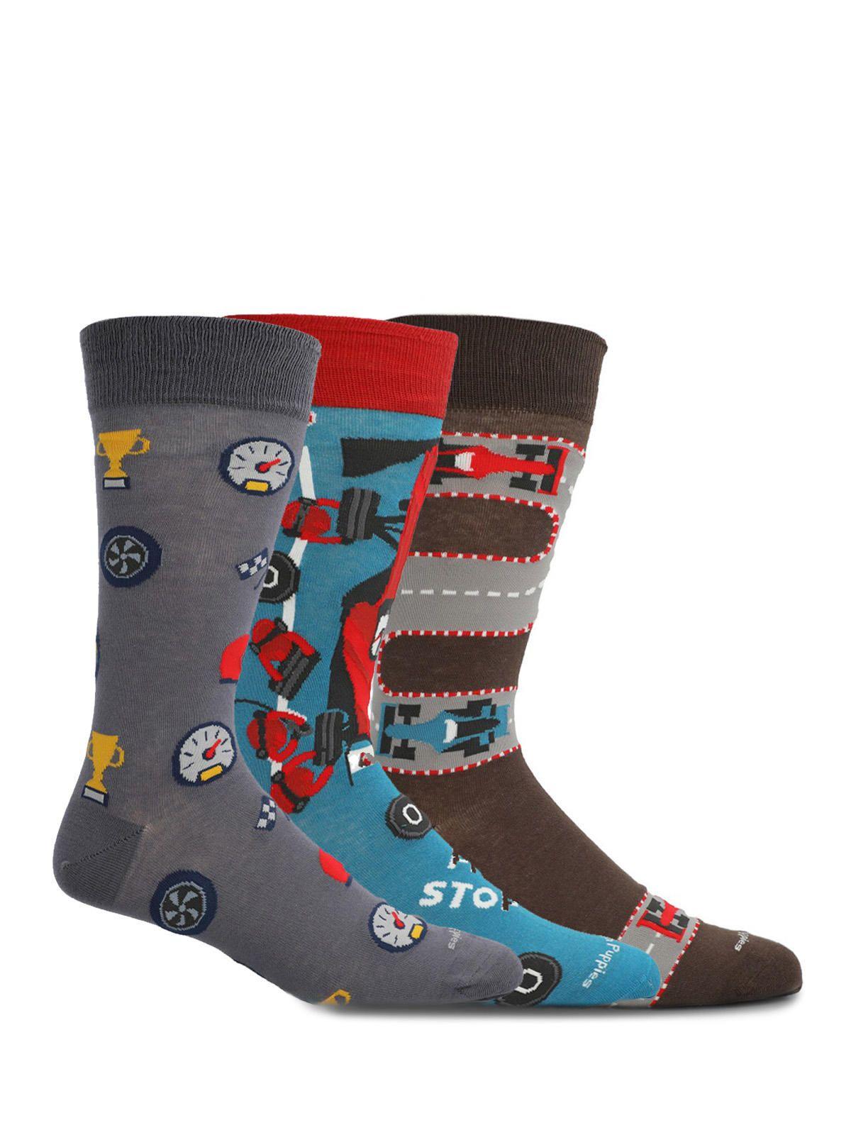 Pack 3 Calcetines Algodón Hombre Pack Gift Cars Azul-3
