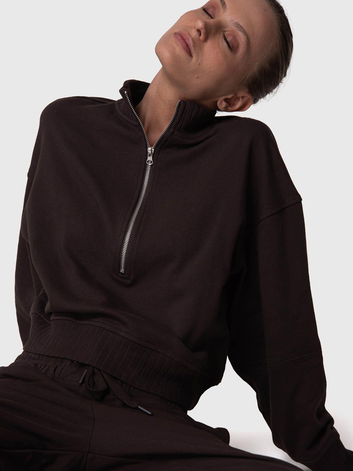 Poleron Mujer Lia Rec Café-0