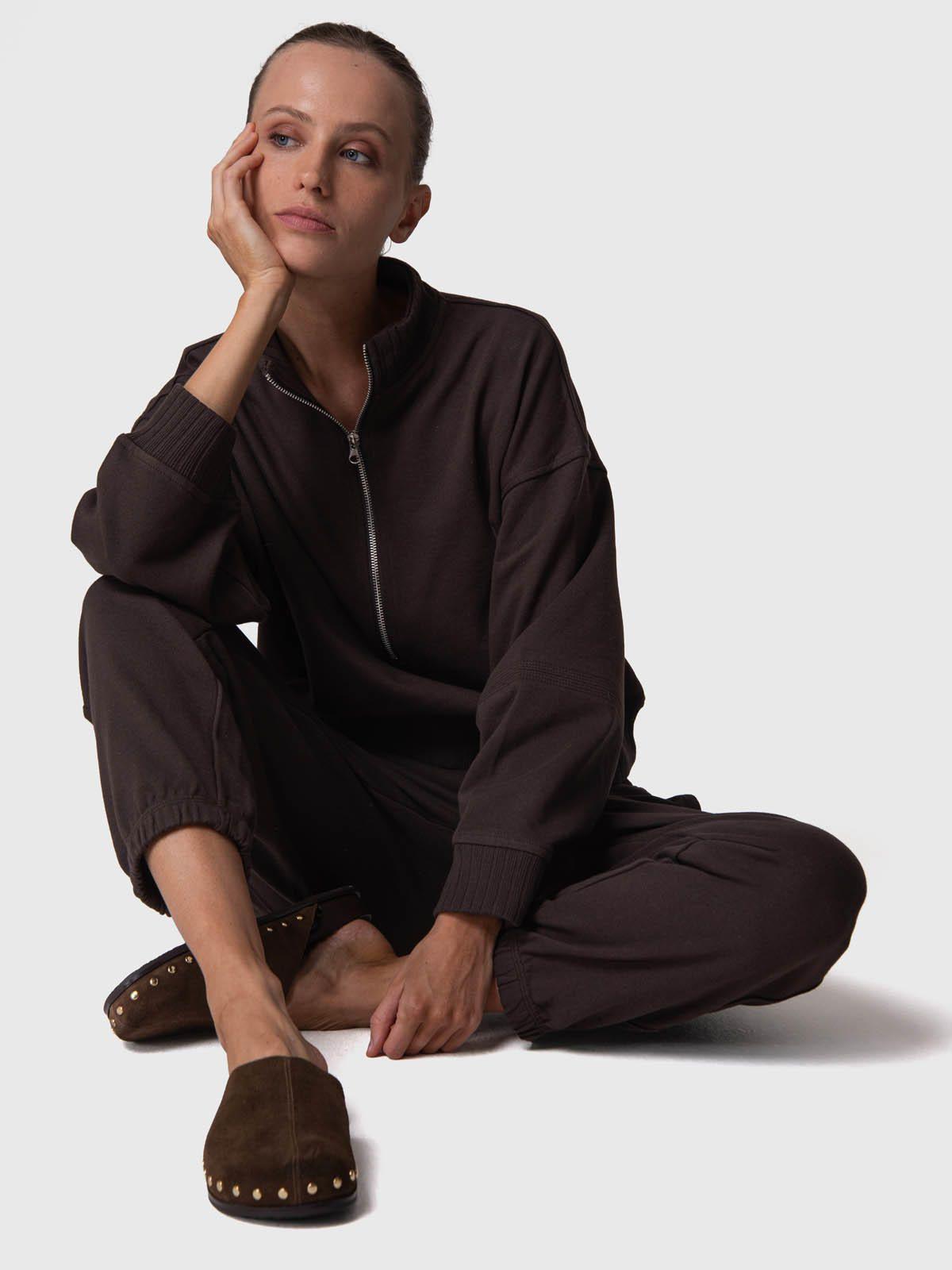 Poleron Mujer Lia Rec Café-4