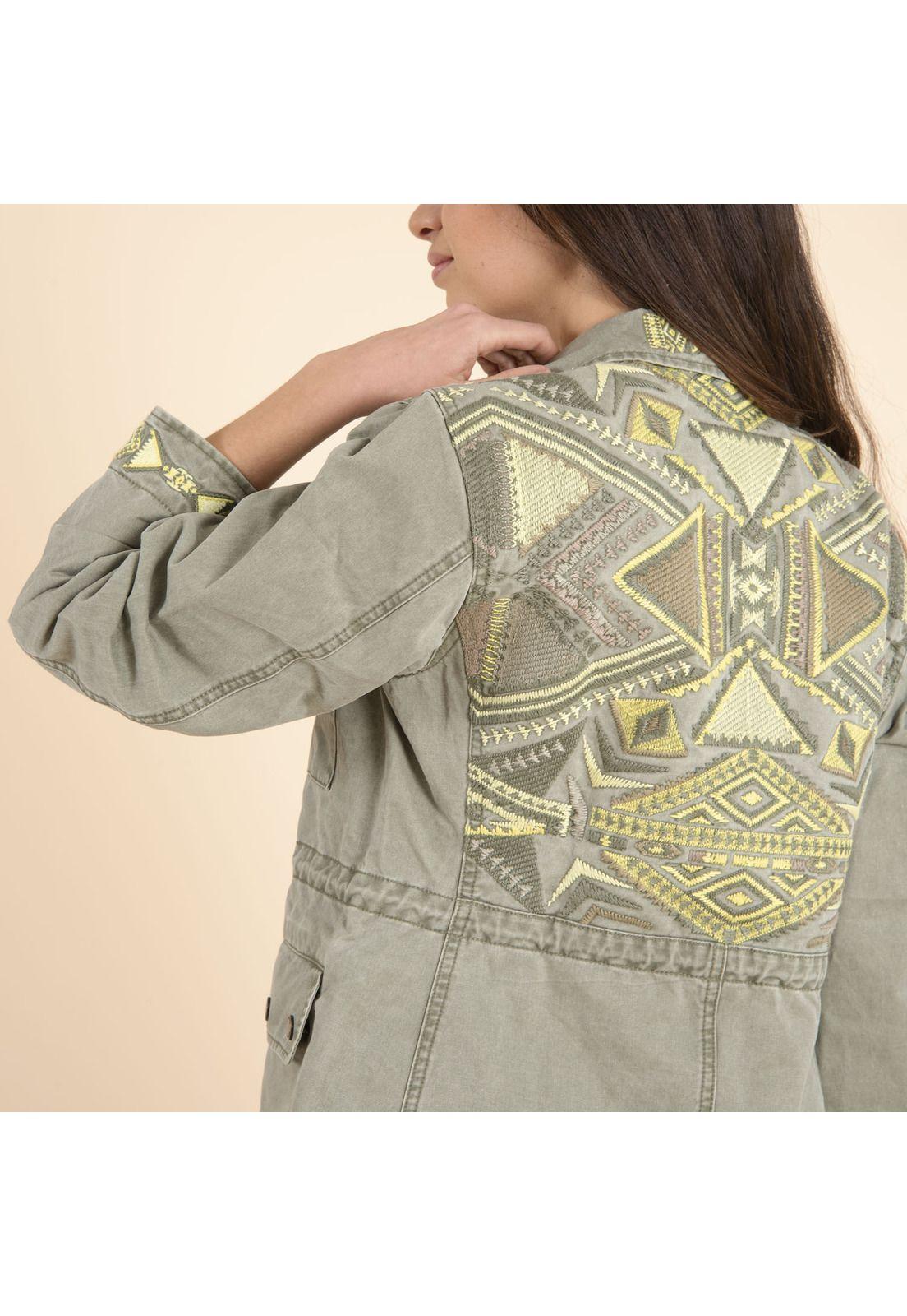 Chaqueta Algodón Org Mujer Emilia Verde-4
