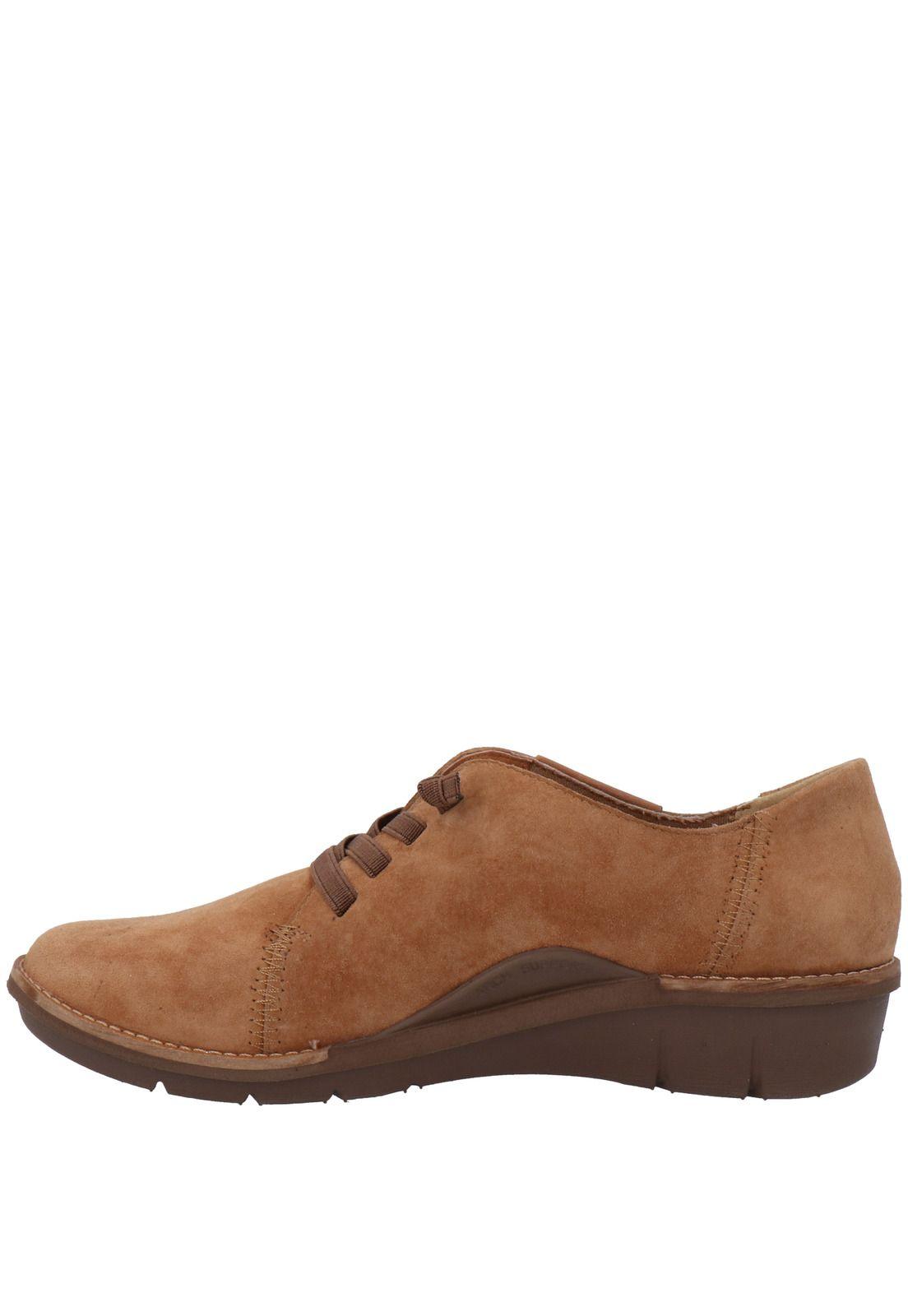 Zapatillas Cuero Mujer Aura Café-0