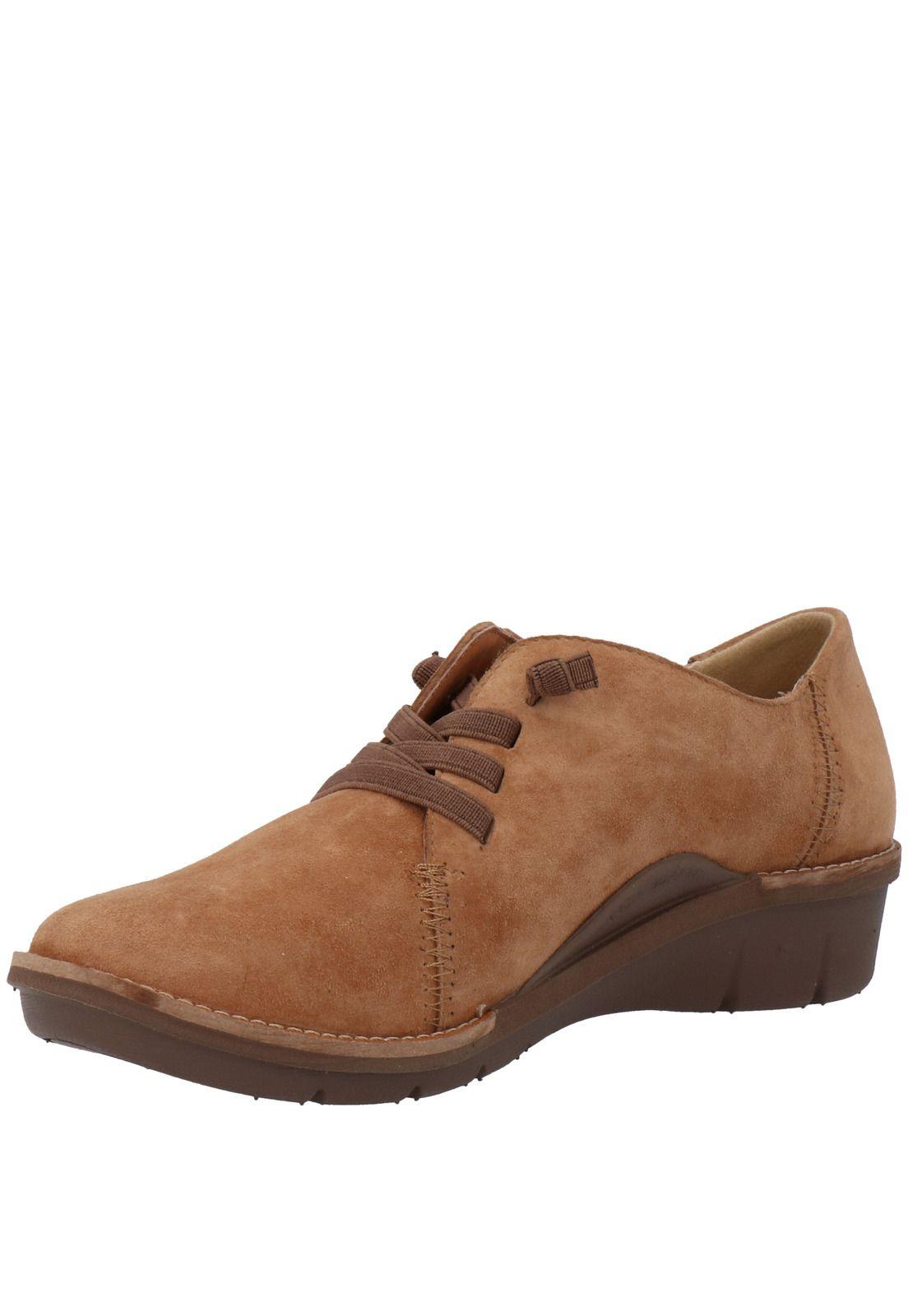 Zapatillas Cuero Mujer Aura Café-3