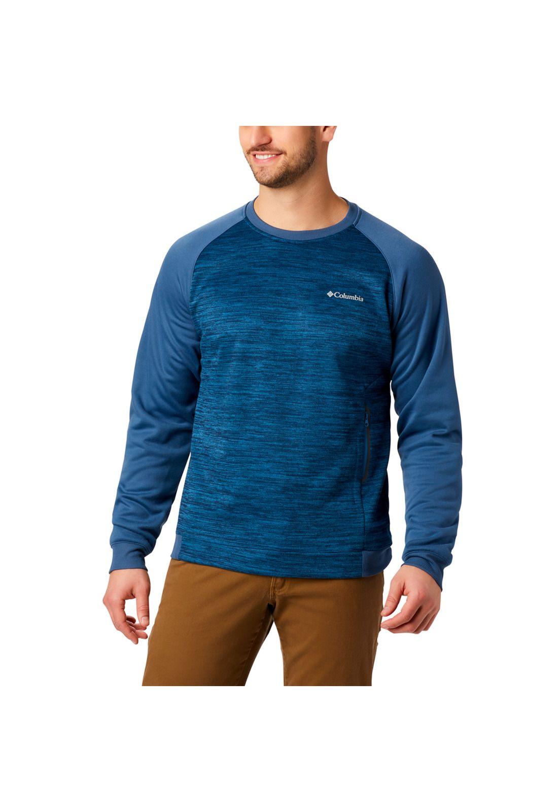 Polera Tech Trail™ Midlayer Crew azul-0
