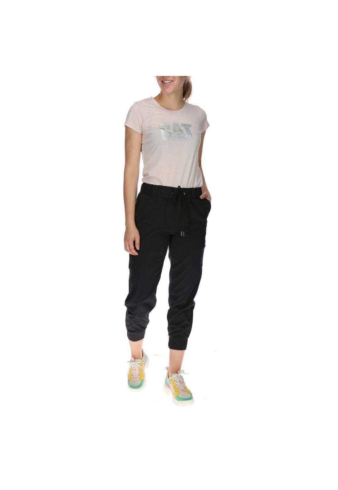 Pantalón Mujer Foundation Cargo Jogger Negro-4