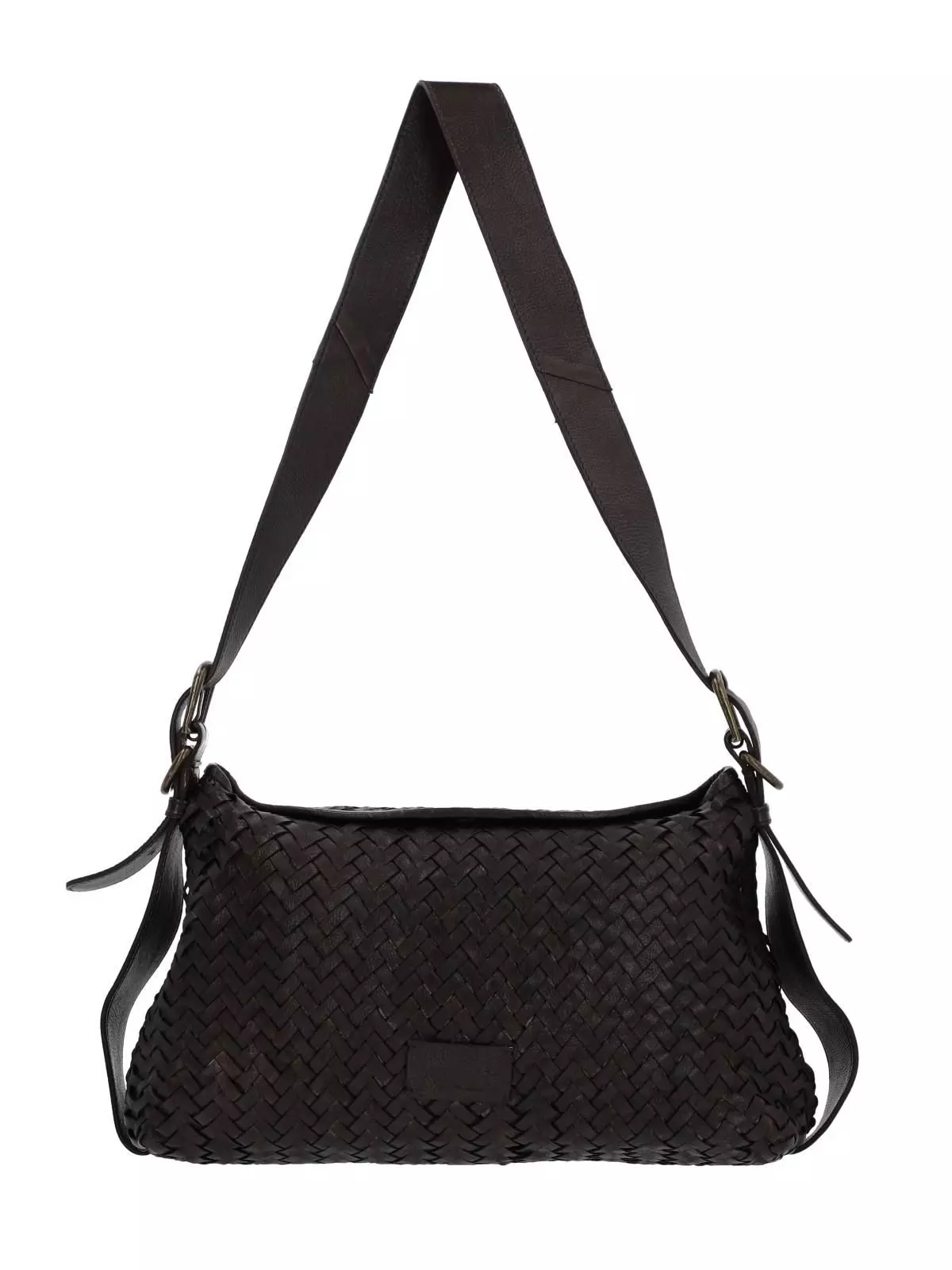 Cartera Cuero Mujer Ws Braided Bag Café-0