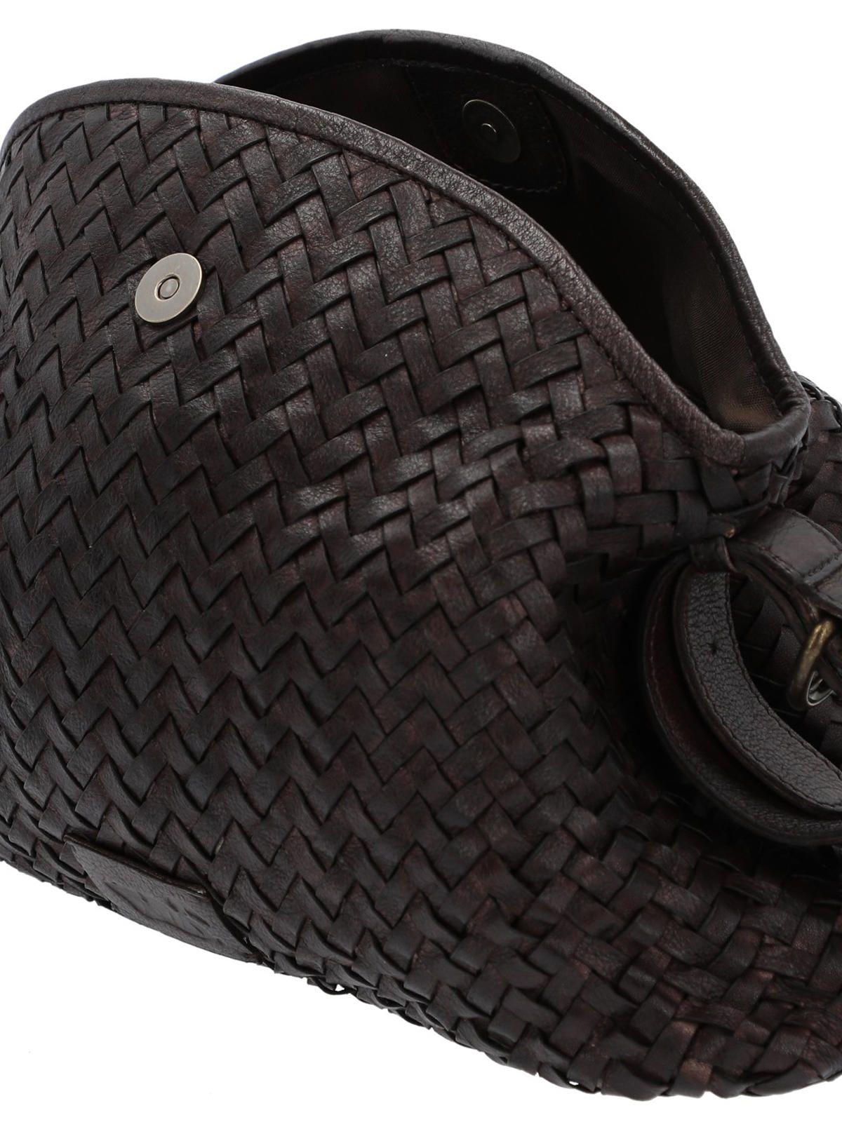 Cartera Cuero Mujer Ws Braided Bag Café-4