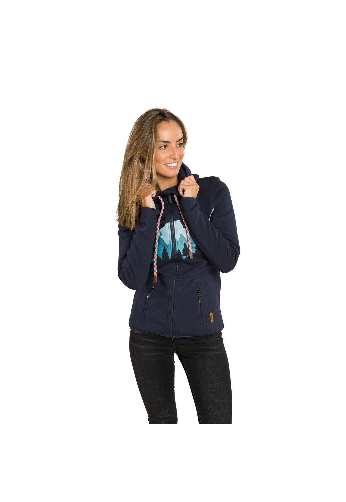 Poleron Mujer Nevada Hoodie Azul cielo-0