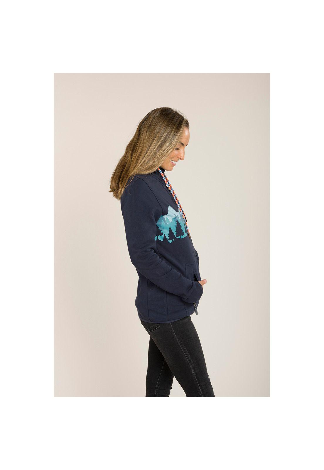 Poleron Mujer Nevada Hoodie Azul cielo-1