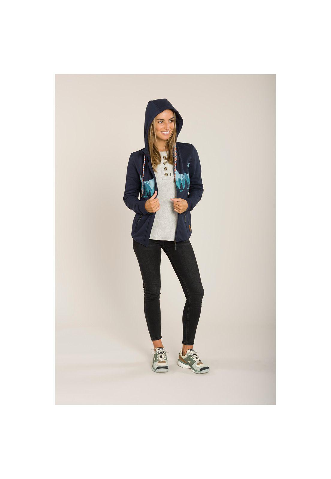 Poleron Mujer Nevada Hoodie Azul cielo-3