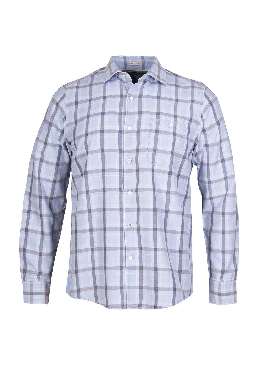 Camisa Algodón Orgánico Hombre Arbed Azul-0