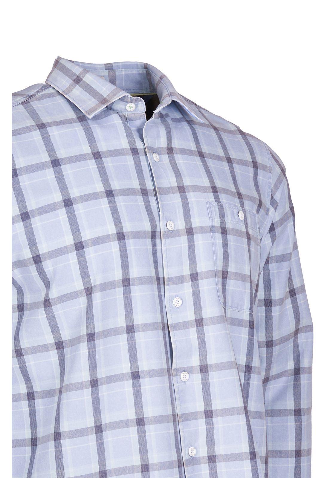 Camisa Algodón Orgánico Hombre Arbed Azul-3