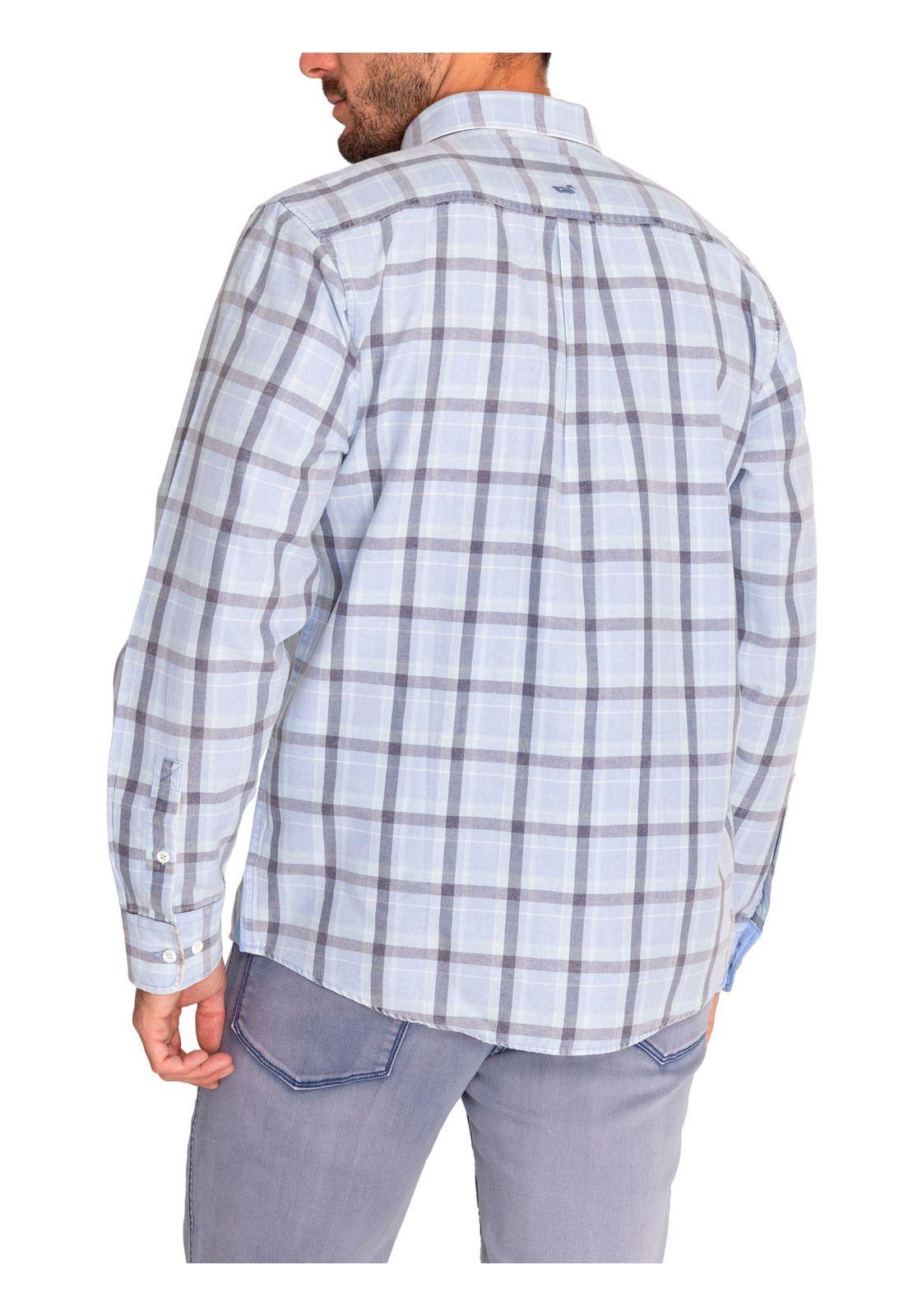 Camisa Algodón Orgánico Hombre Arbed Azul-6