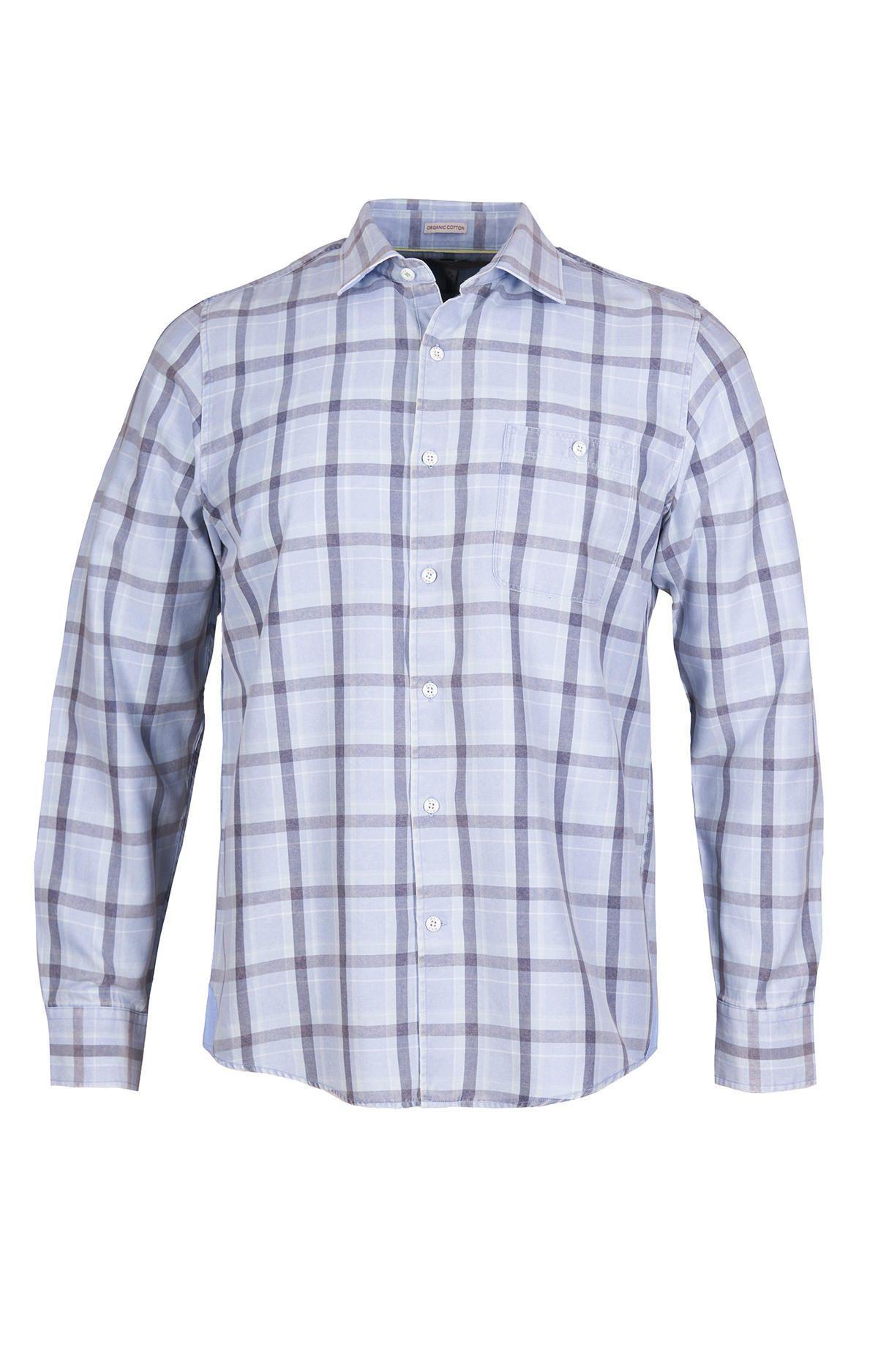 Camisa Algodón Orgánico Hombre Arbed Azul-0