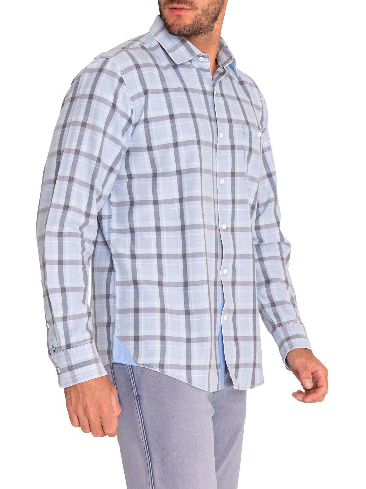 Camisa Algodón Orgánico Hombre Arbed Azul-5