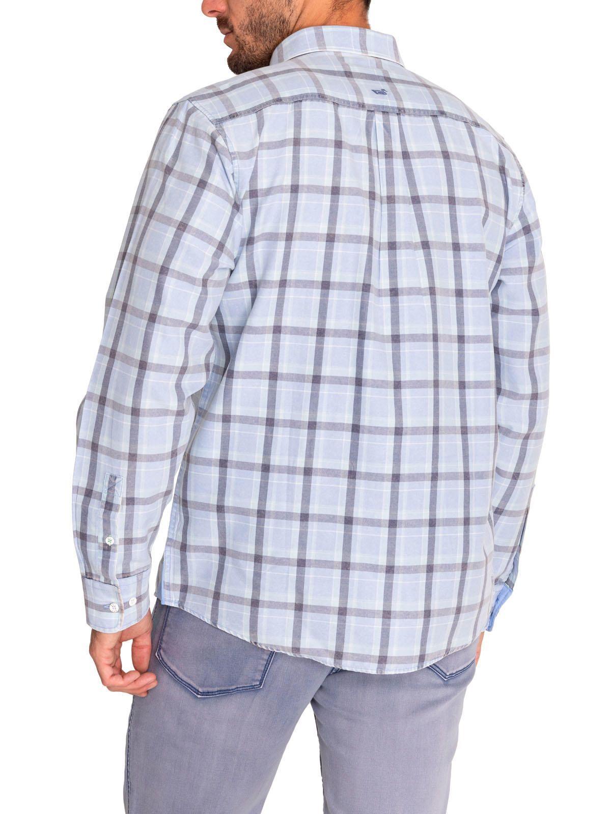 Camisa Algodón Orgánico Hombre Arbed Azul-6