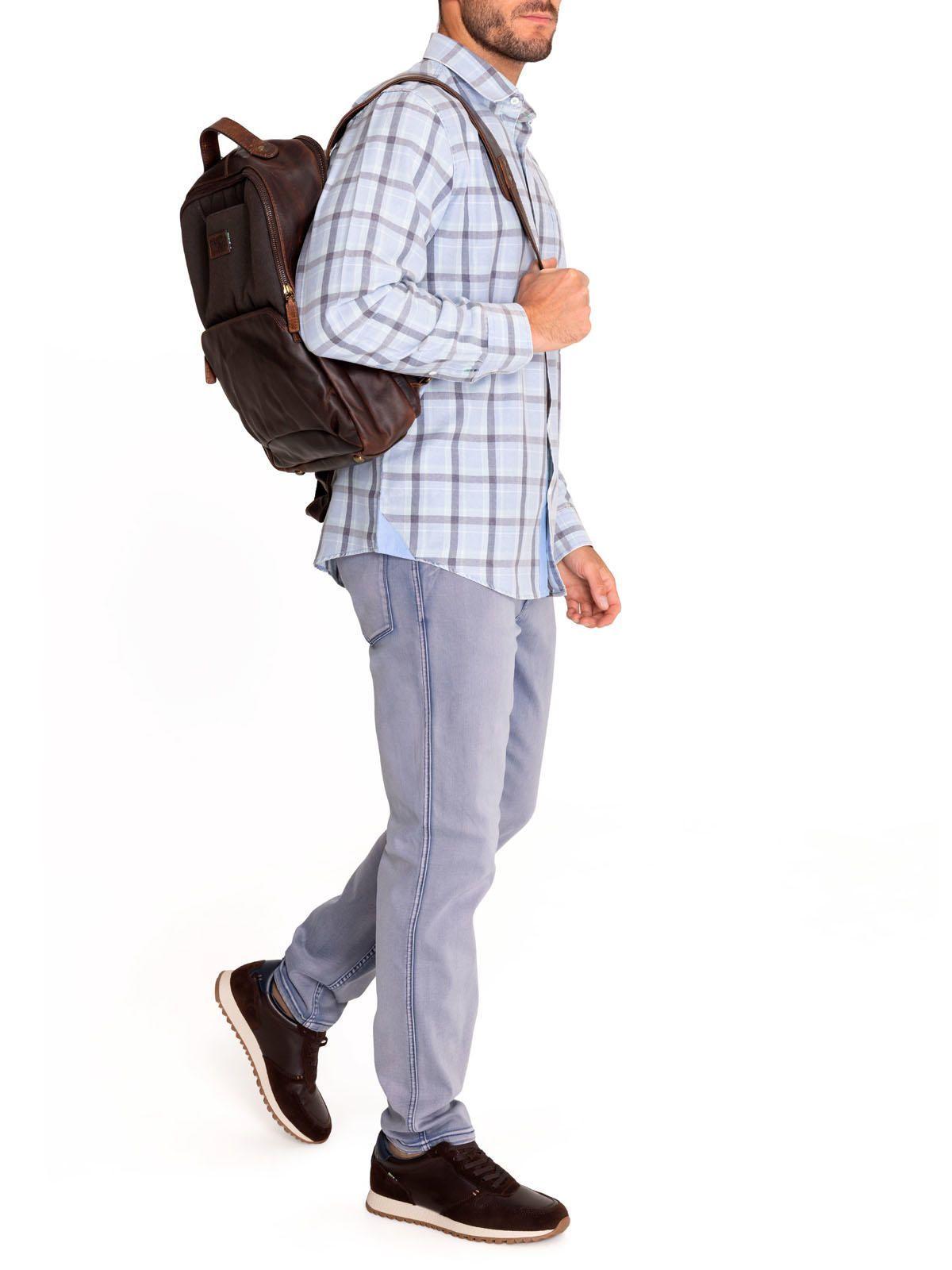 Camisa Algodón Orgánico Hombre Arbed Azul-9