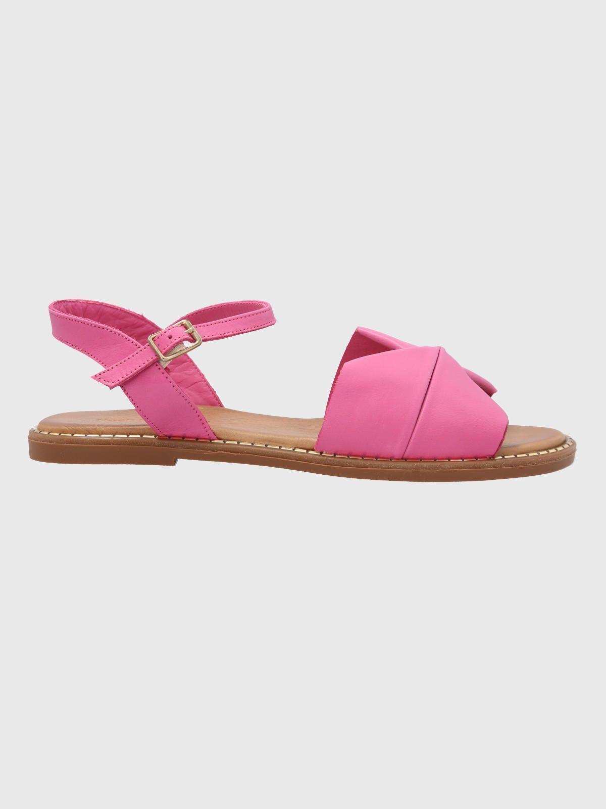 Sandalia Cuero Fucsia Mujer Traona -1