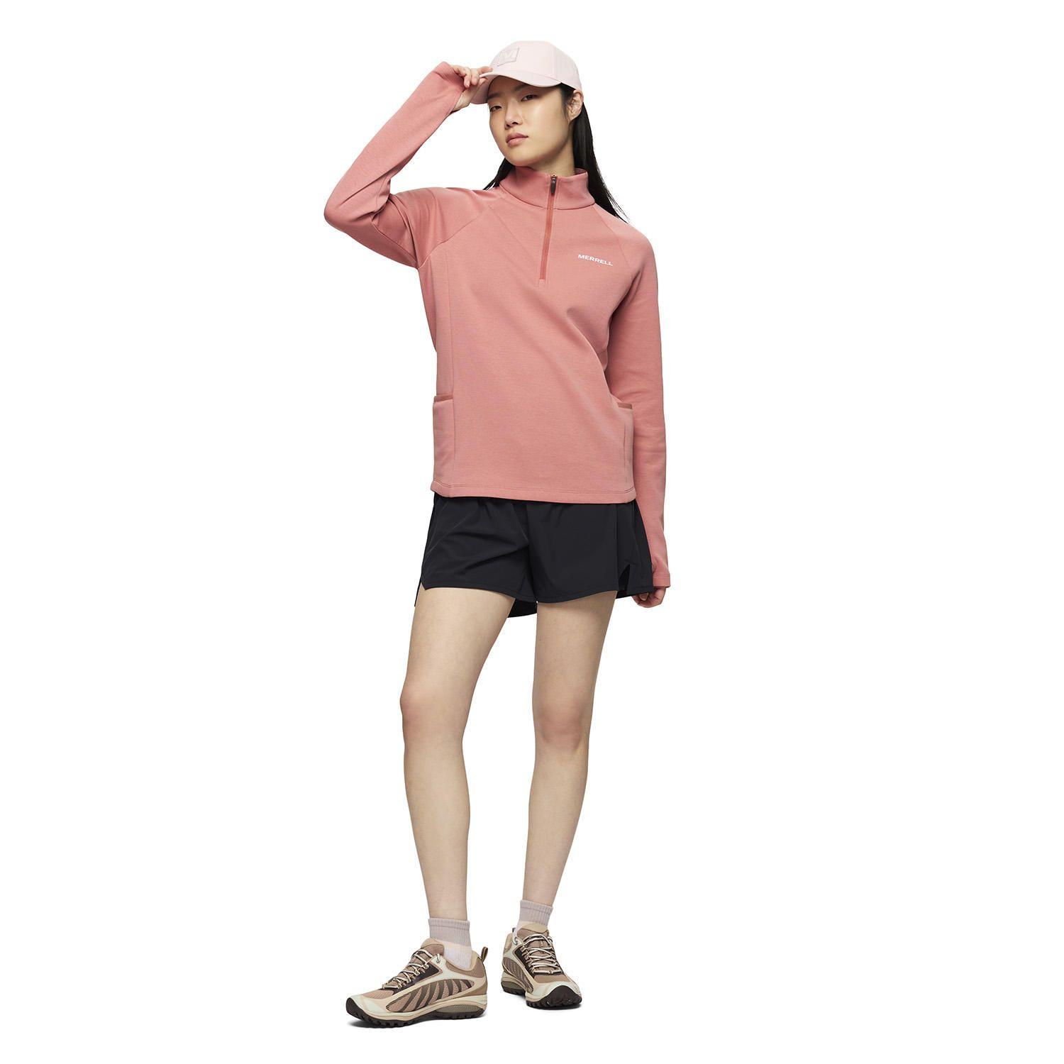 Polar Mujer Riley Quarter Zip Rosado-4