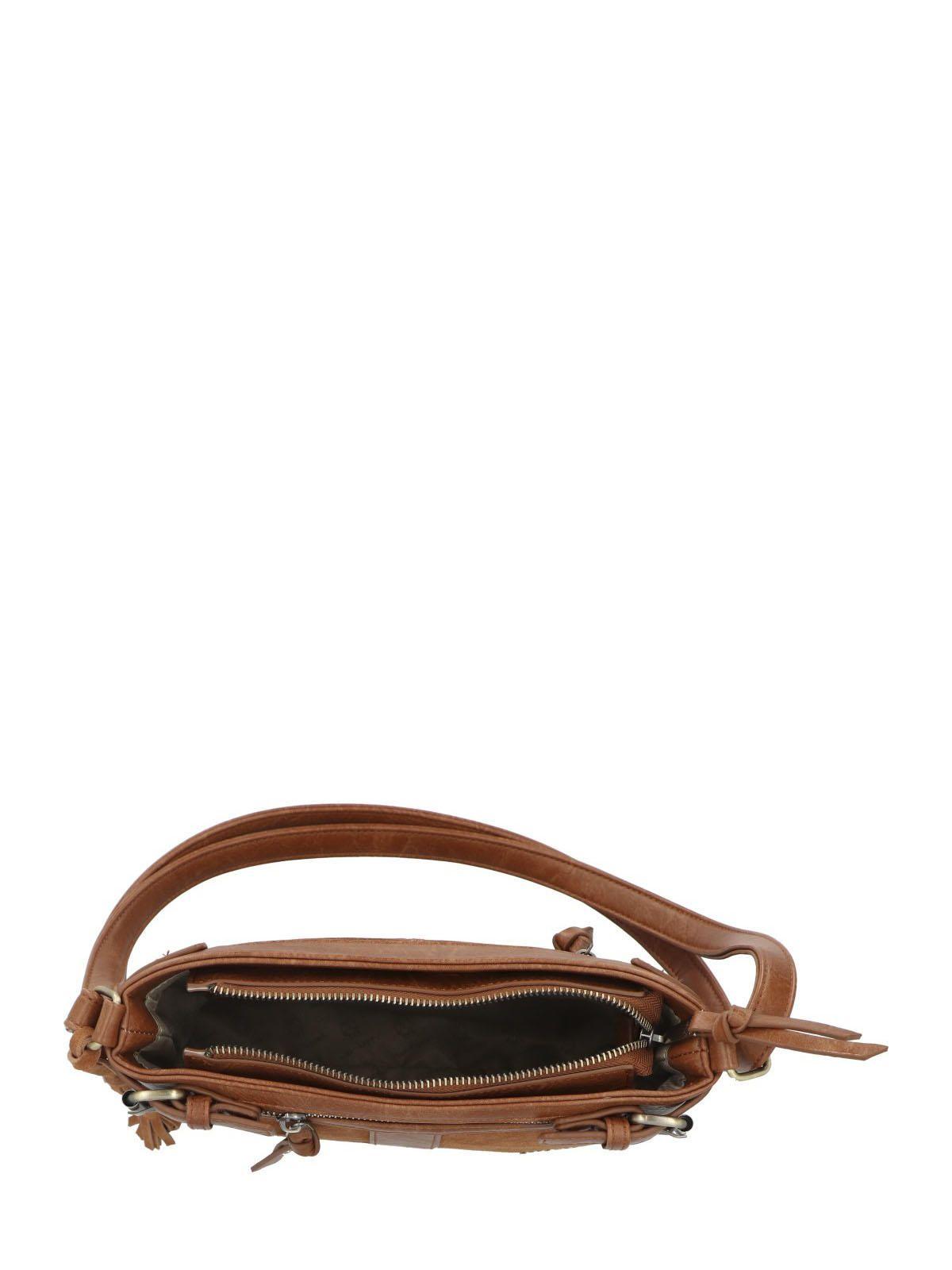 Cartera Mujer Larisa Cross Caramelo-3