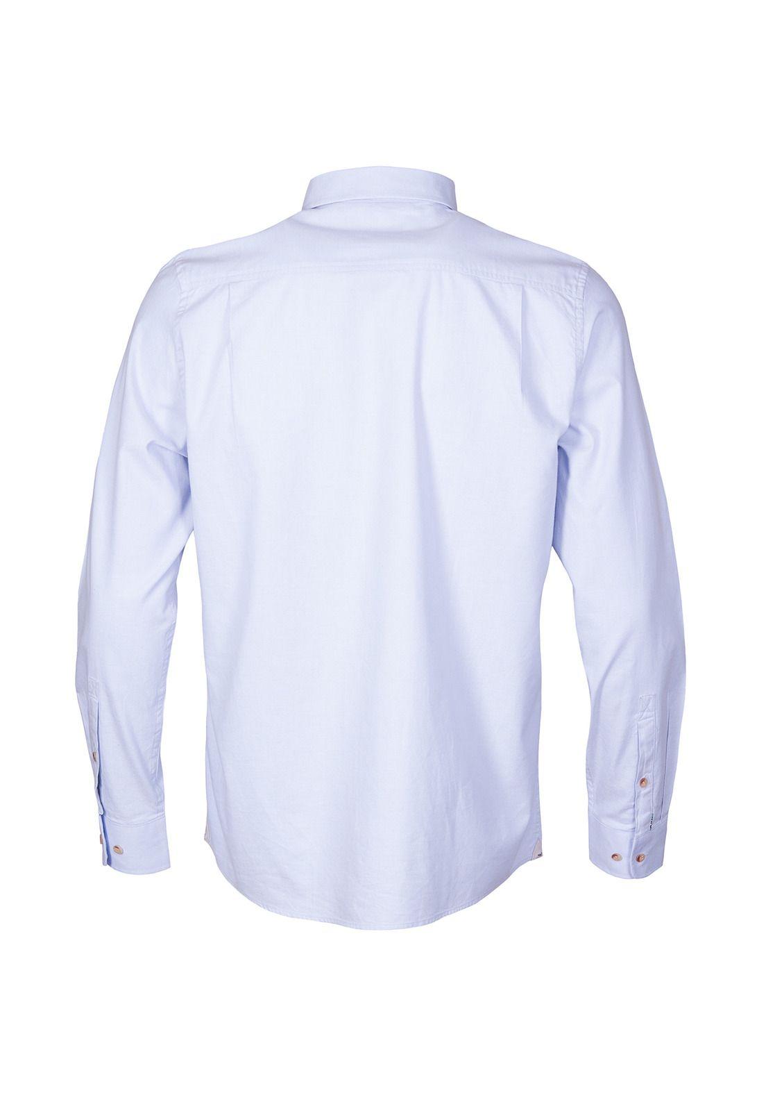 Camisa Algodón Orgánico Hombre Anzio Azul-1