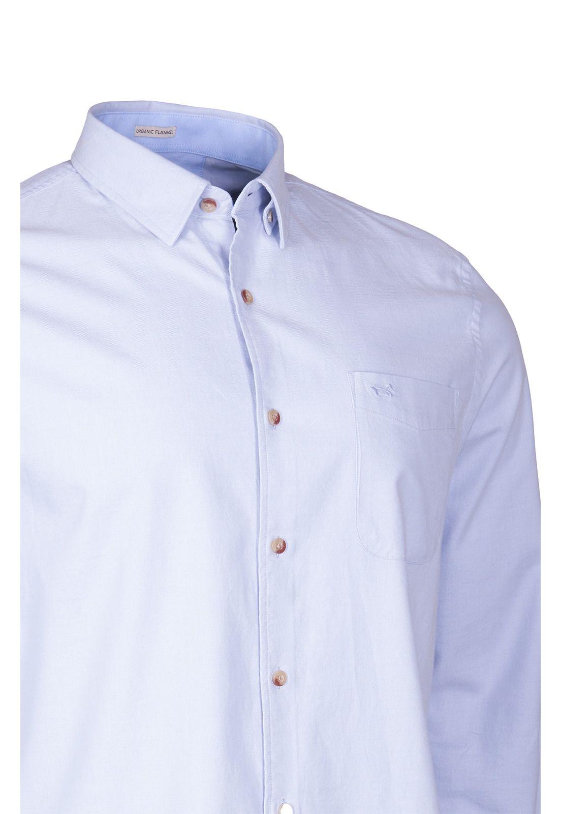Camisa Algodón Orgánico Hombre Anzio Azul-3