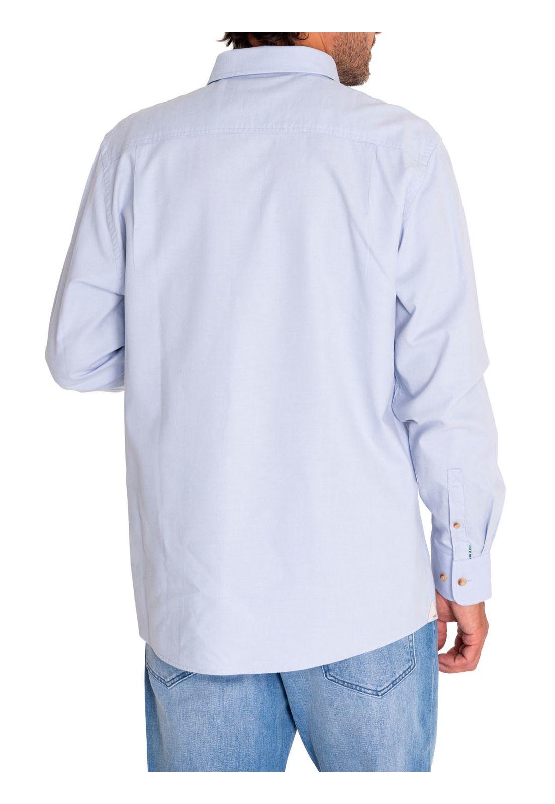 Camisa Algodón Orgánico Hombre Anzio Azul-6