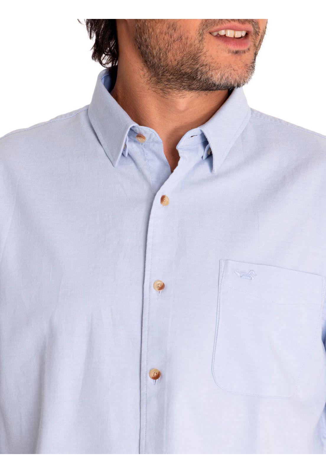 Camisa Algodón Orgánico Hombre Anzio Azul-7